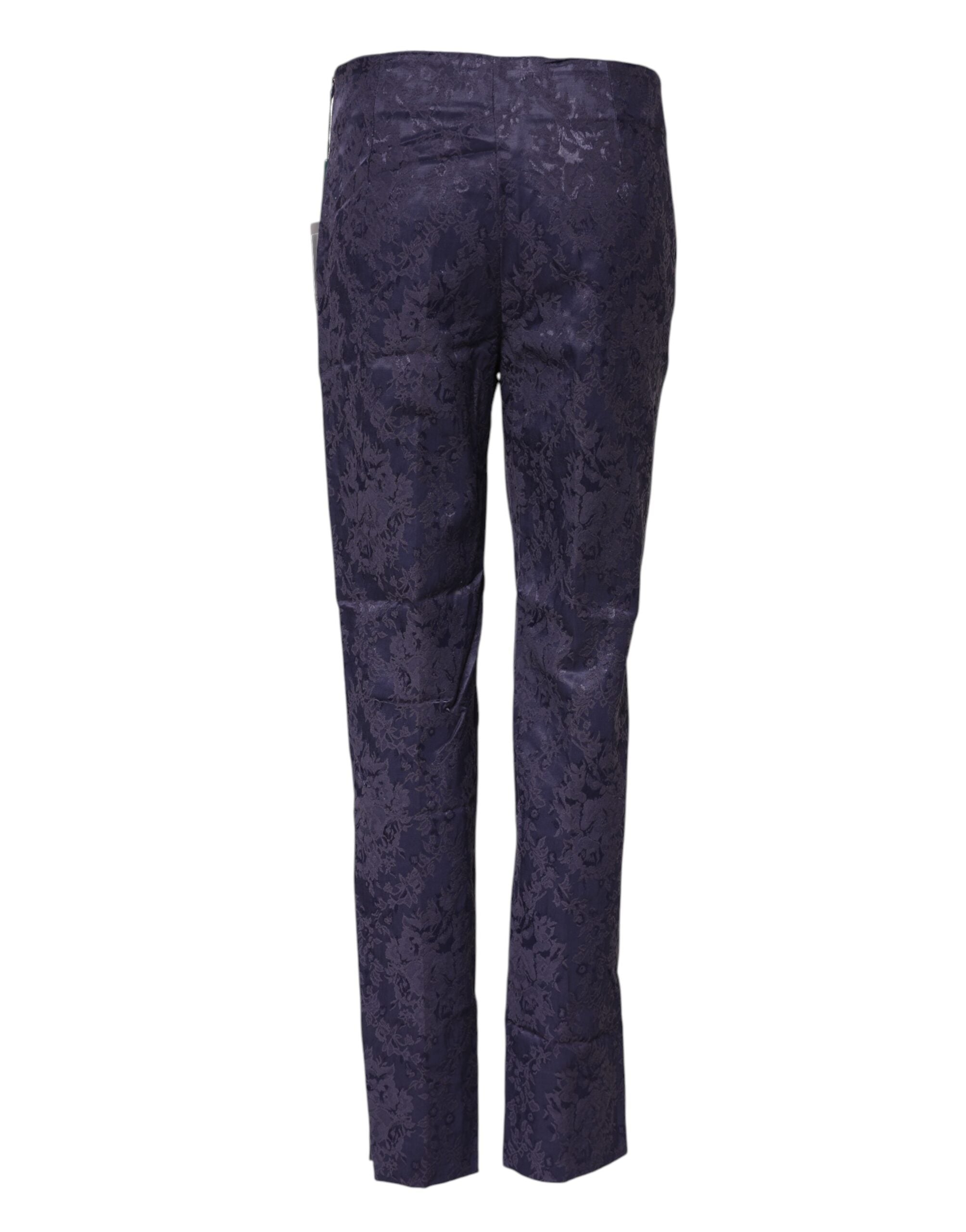 BENCIVENGA Purple Jacquard High Waisted Women's Pants
