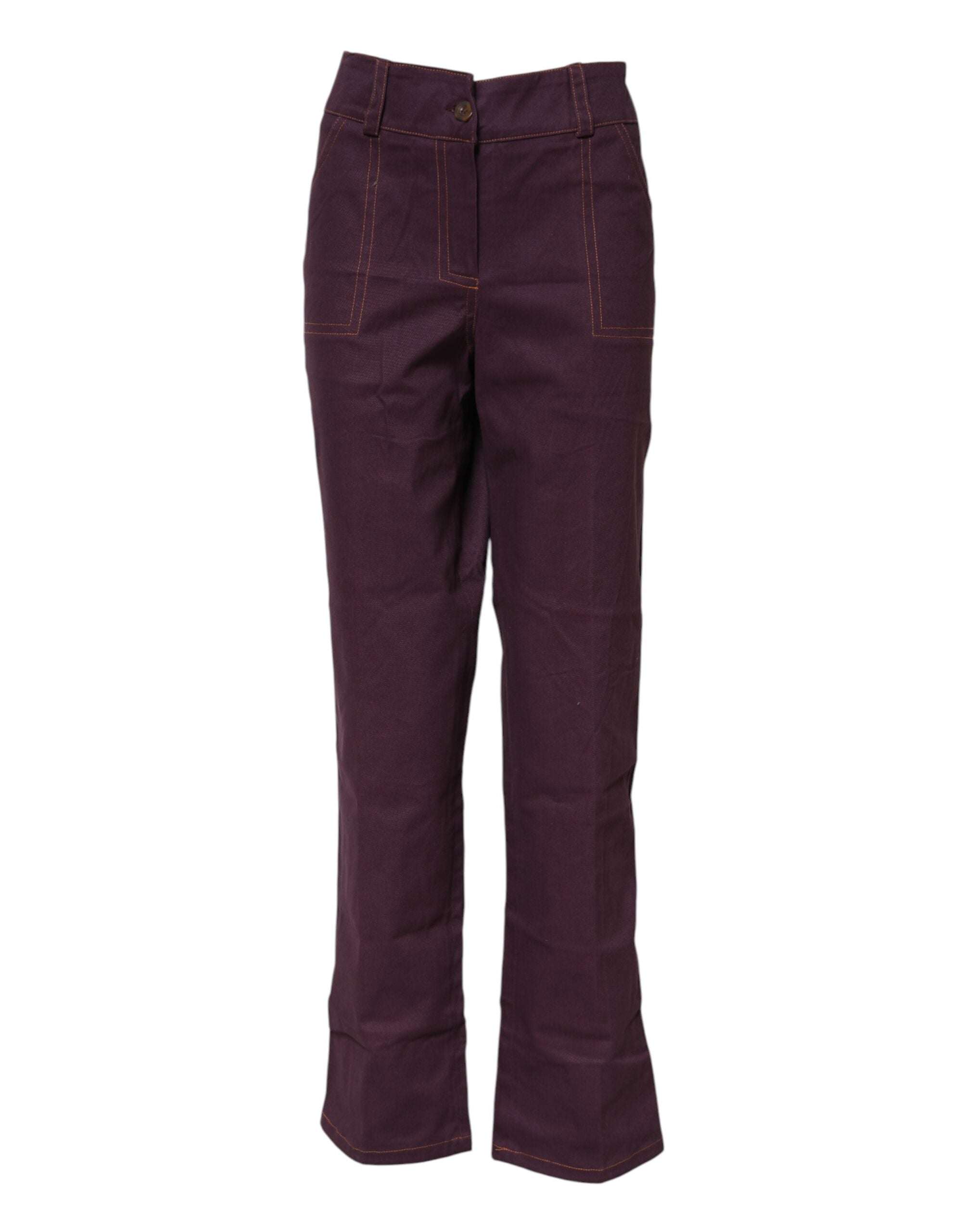 BENCIVENGA Purple High Waisted Tapered Women's Pants