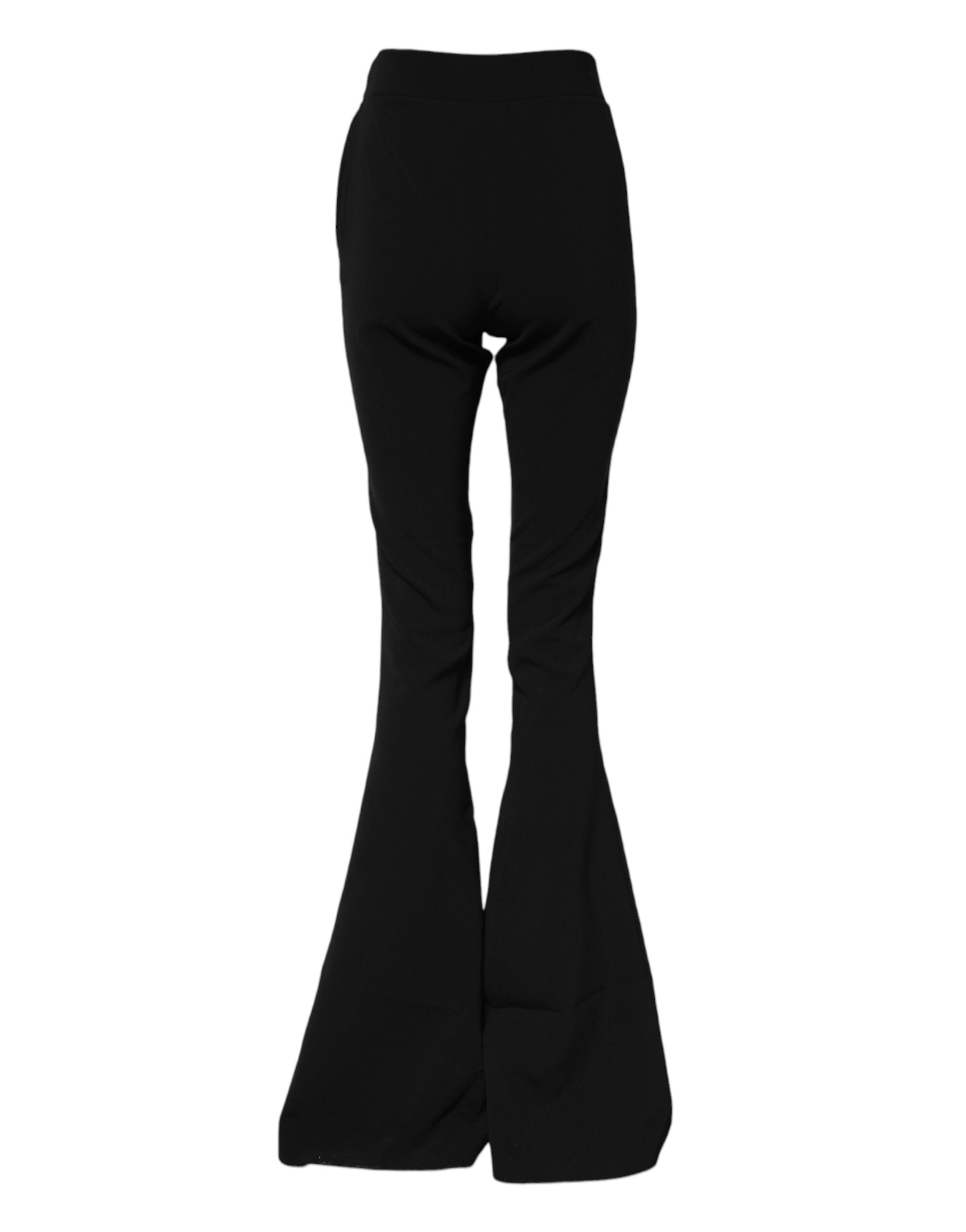 Dsquared² Black Polyester High Waisted Flared Women's Pants