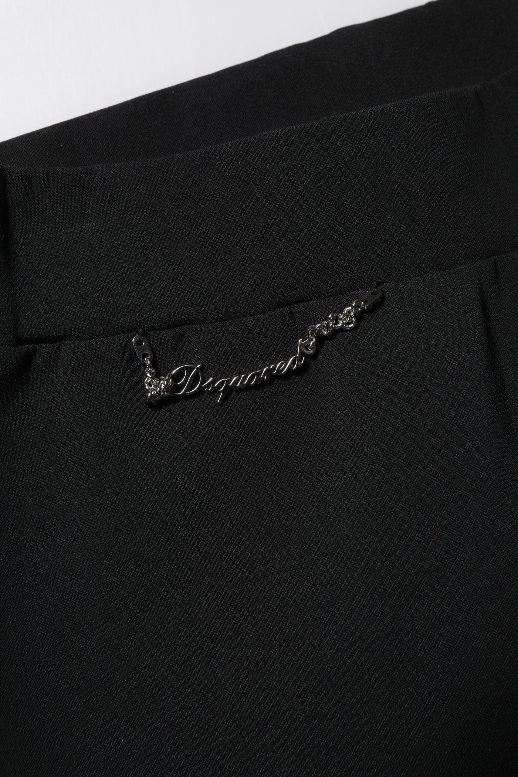 Dsquared² Black Polyester High Waisted Flared Women's Pants