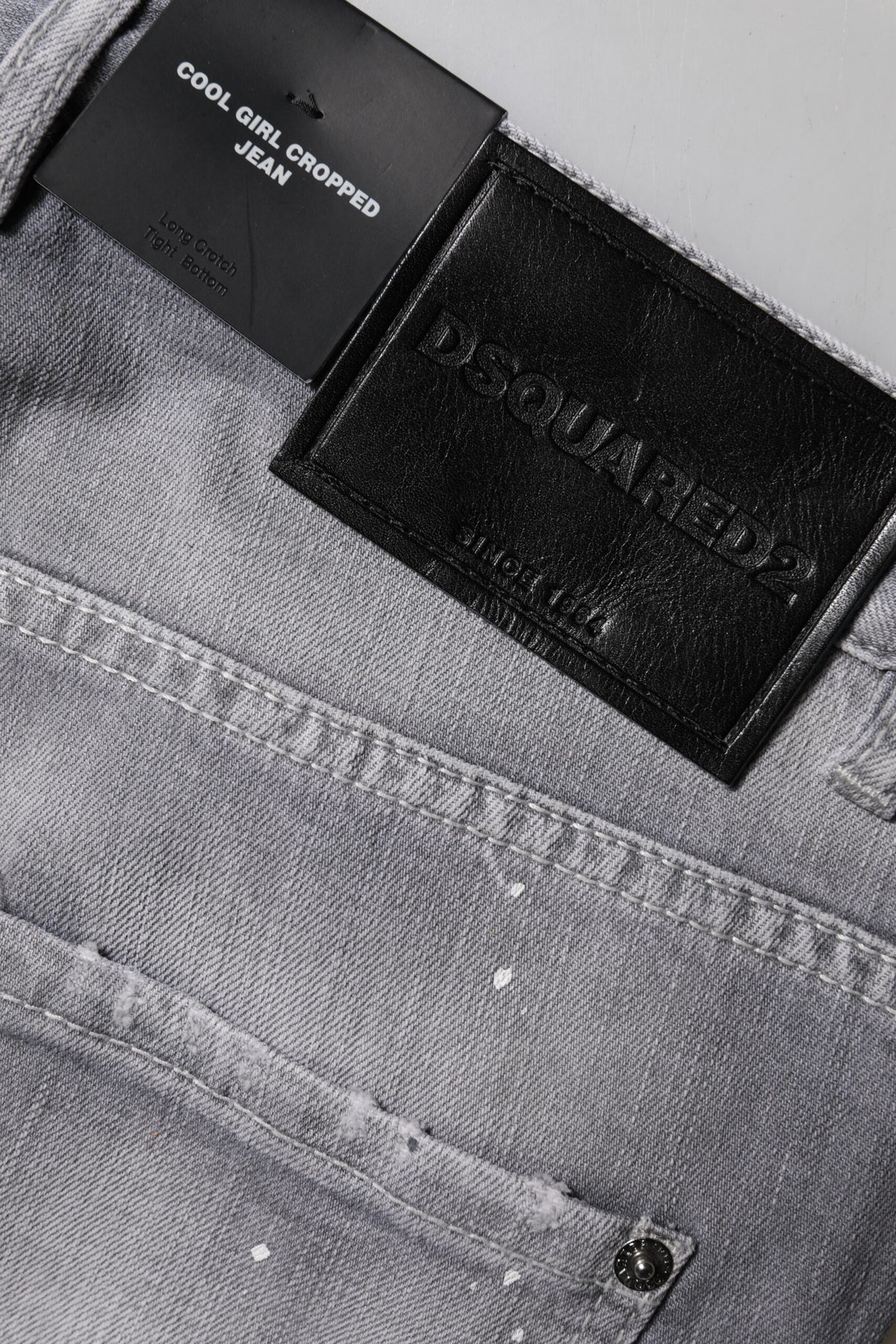 Dsquared² Gray Washed Mid Waist Tapered Women's Jeans