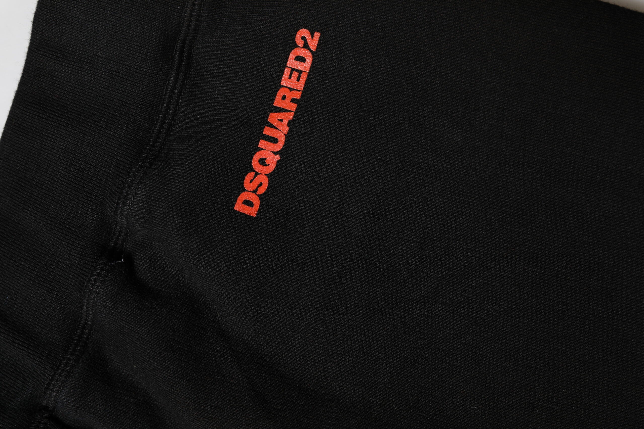 Dsquared² Black Red Cotton Straight Fit Jogger Women's Pants
