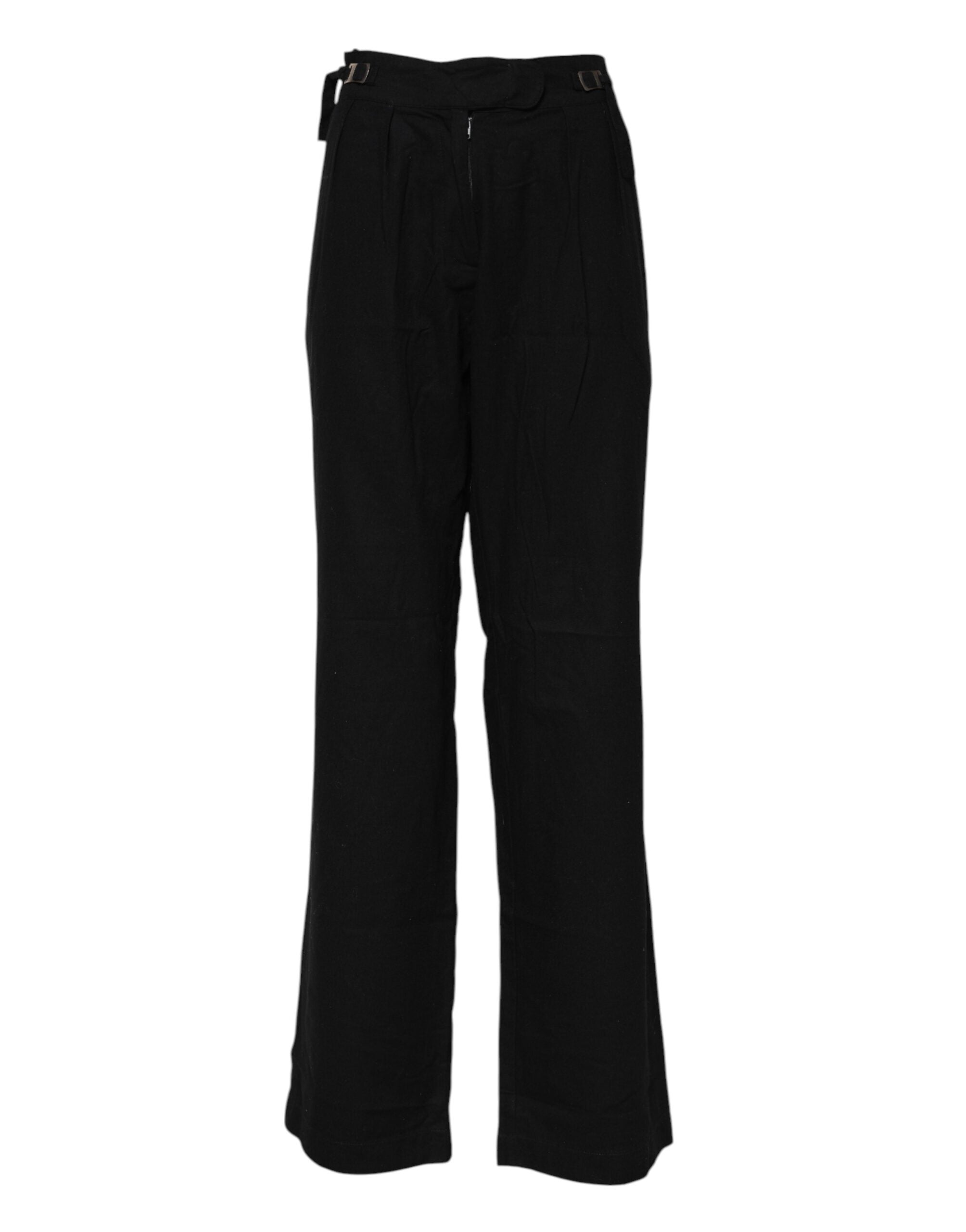 Ermanno Scervino Black Straight Fit High Waist Women's Pants