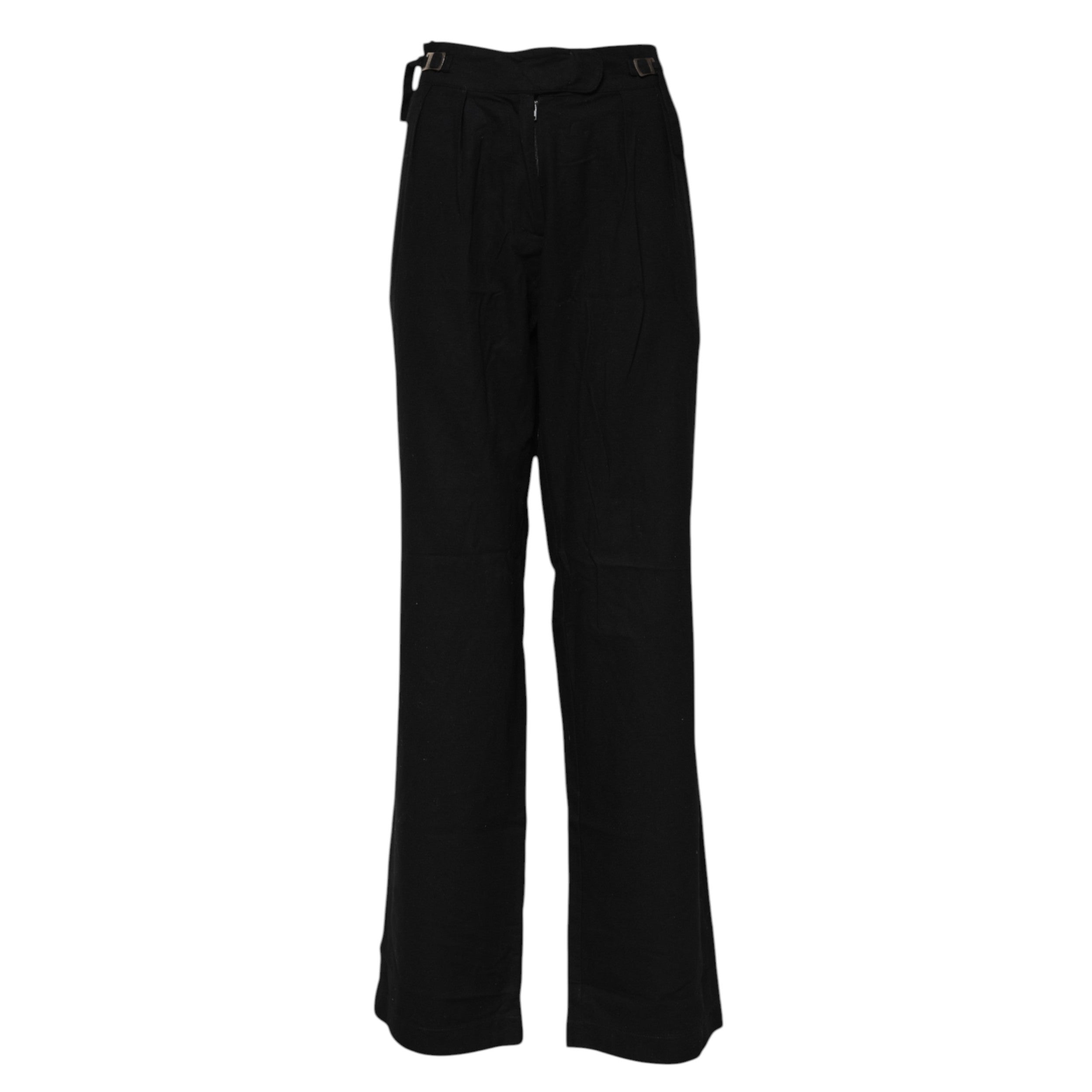 Ermanno Scervino Black Straight Fit High Waist Women's Pants