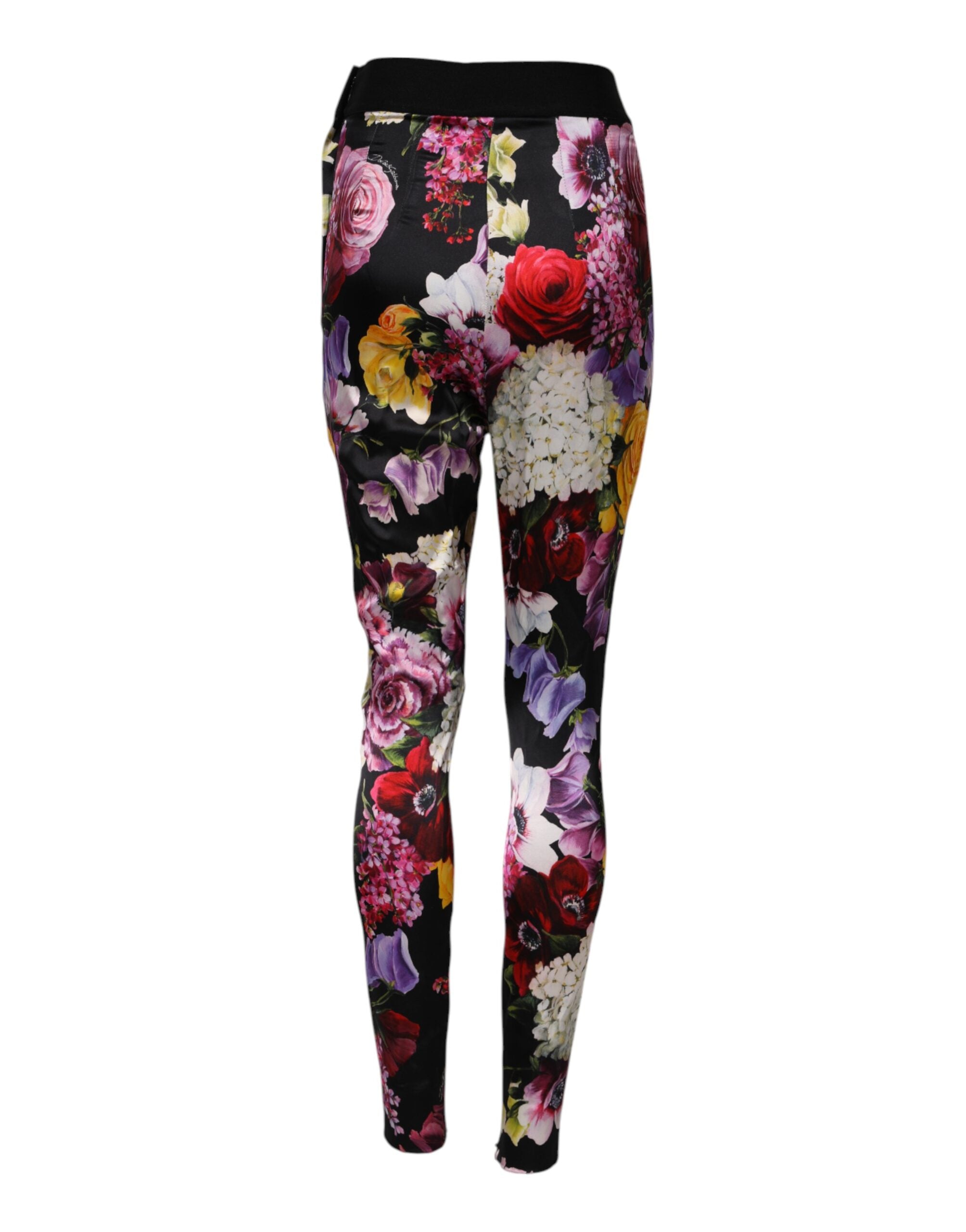 Dolce & Gabbana Multicolor Floral Legging Stretch Waist Women's Pants