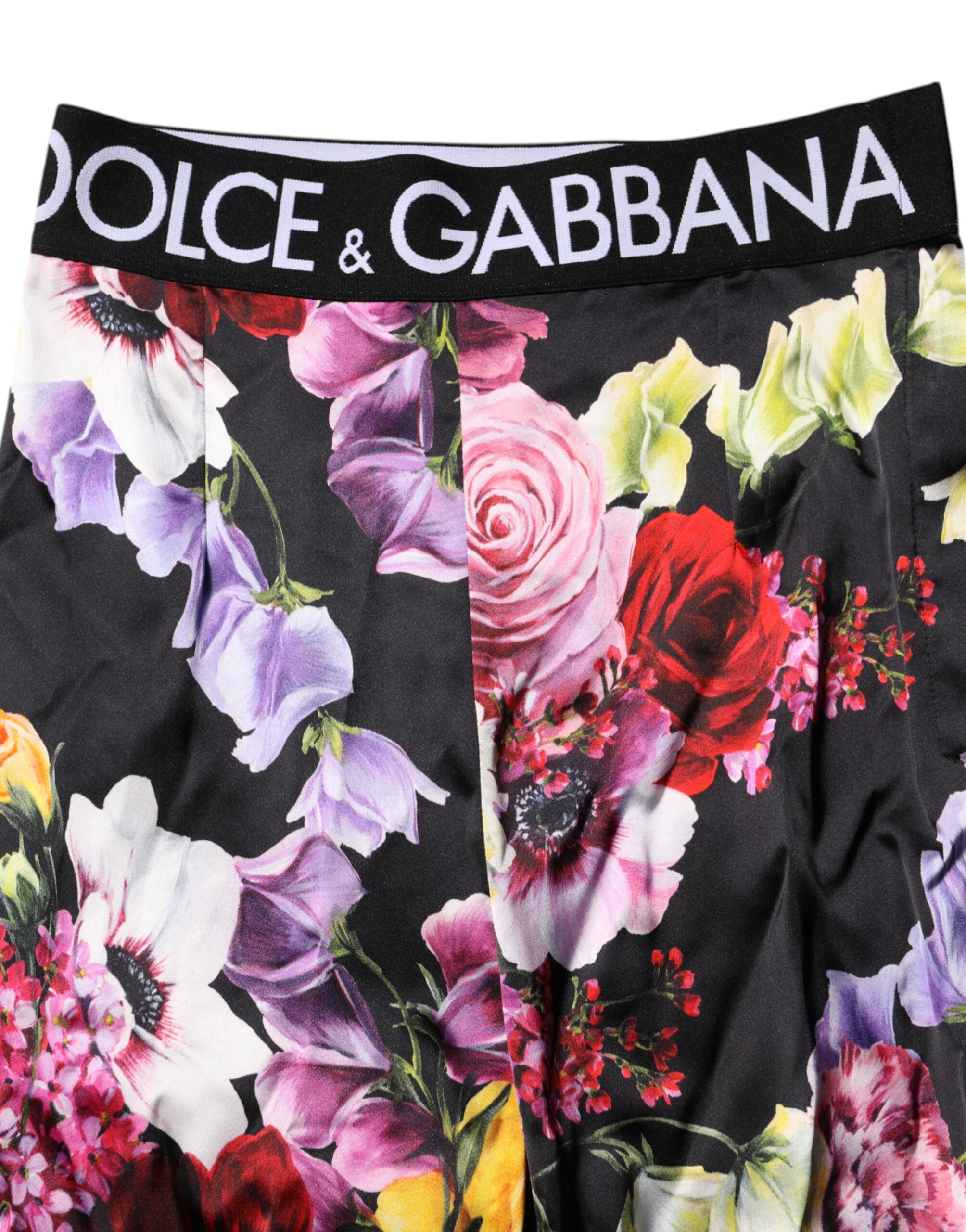 Dolce & Gabbana Multicolor Floral Legging Stretch Waist Women's Pants
