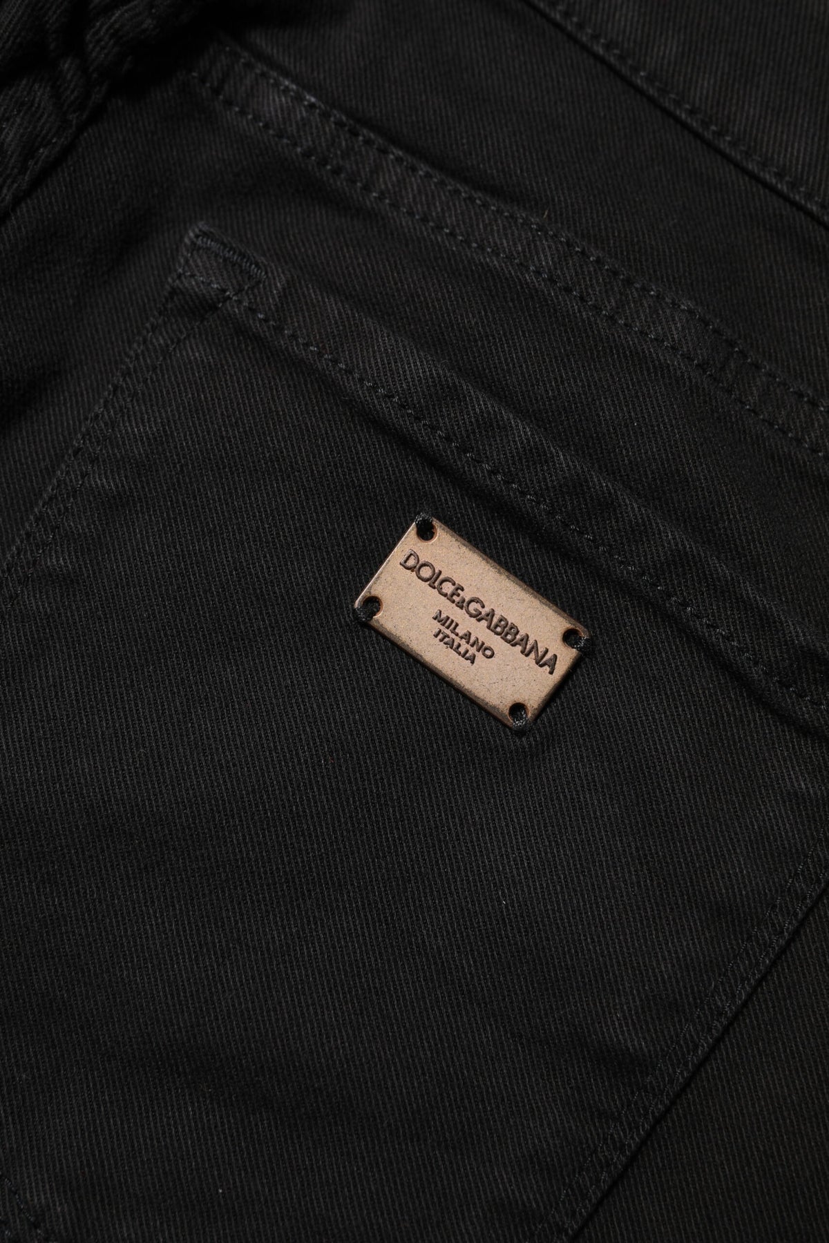 Dolce & Gabbana Black Cotton Stretch Slim Fit Denim Women's Jeans