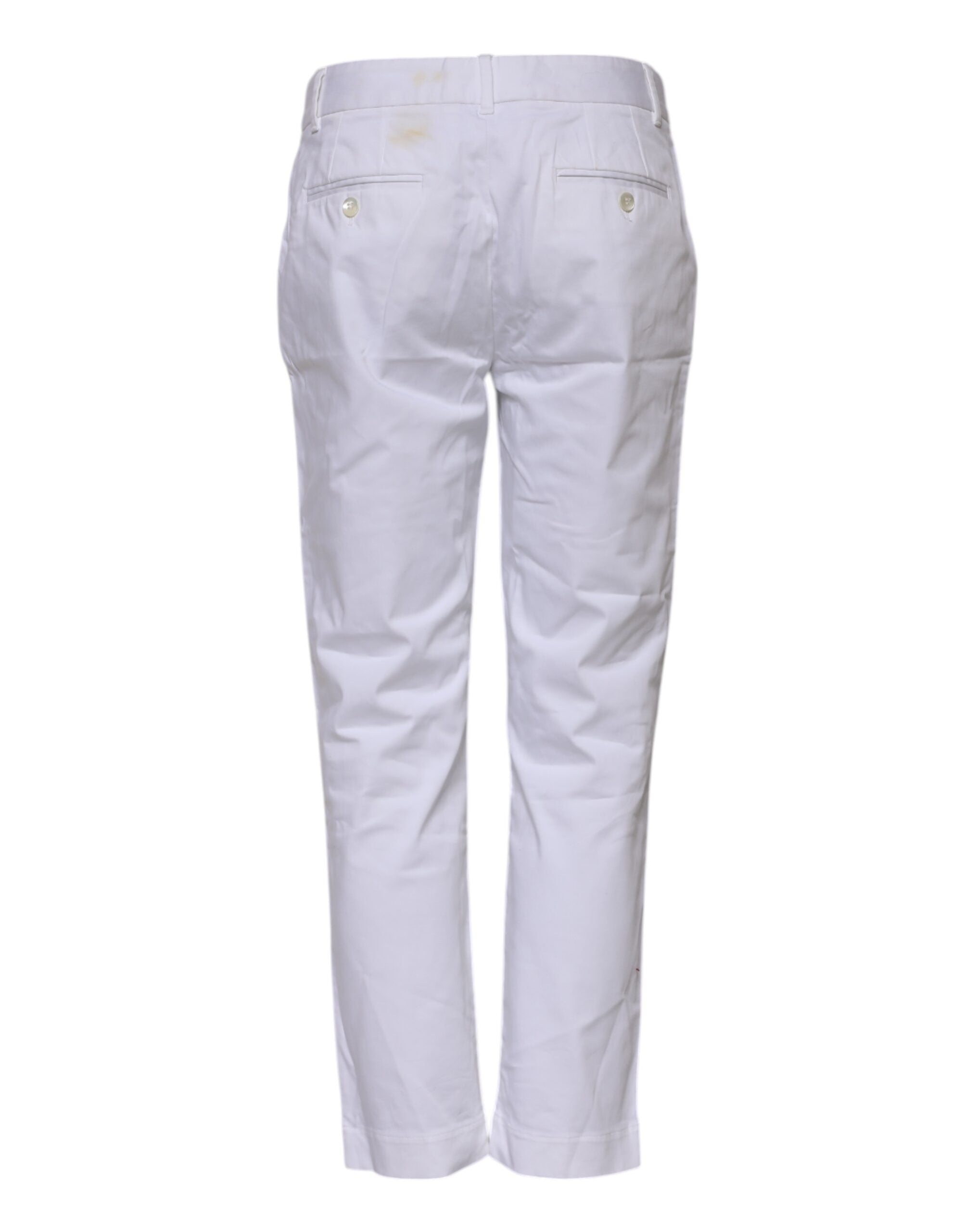 Dolce & Gabbana White Cotton Stretch Mid Waist Women's Jeans (Pre-Owned)