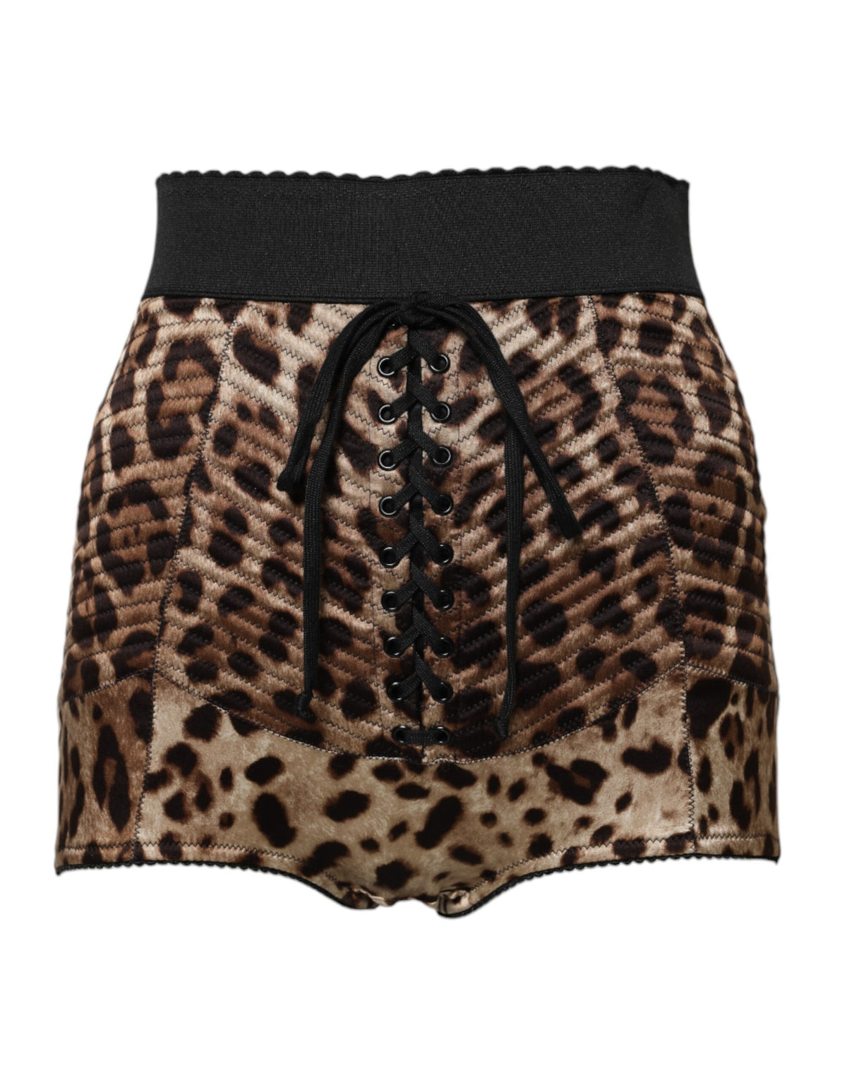 Dolce & Gabbana Brown Leopard High Waist Hot Pants Women's Shorts