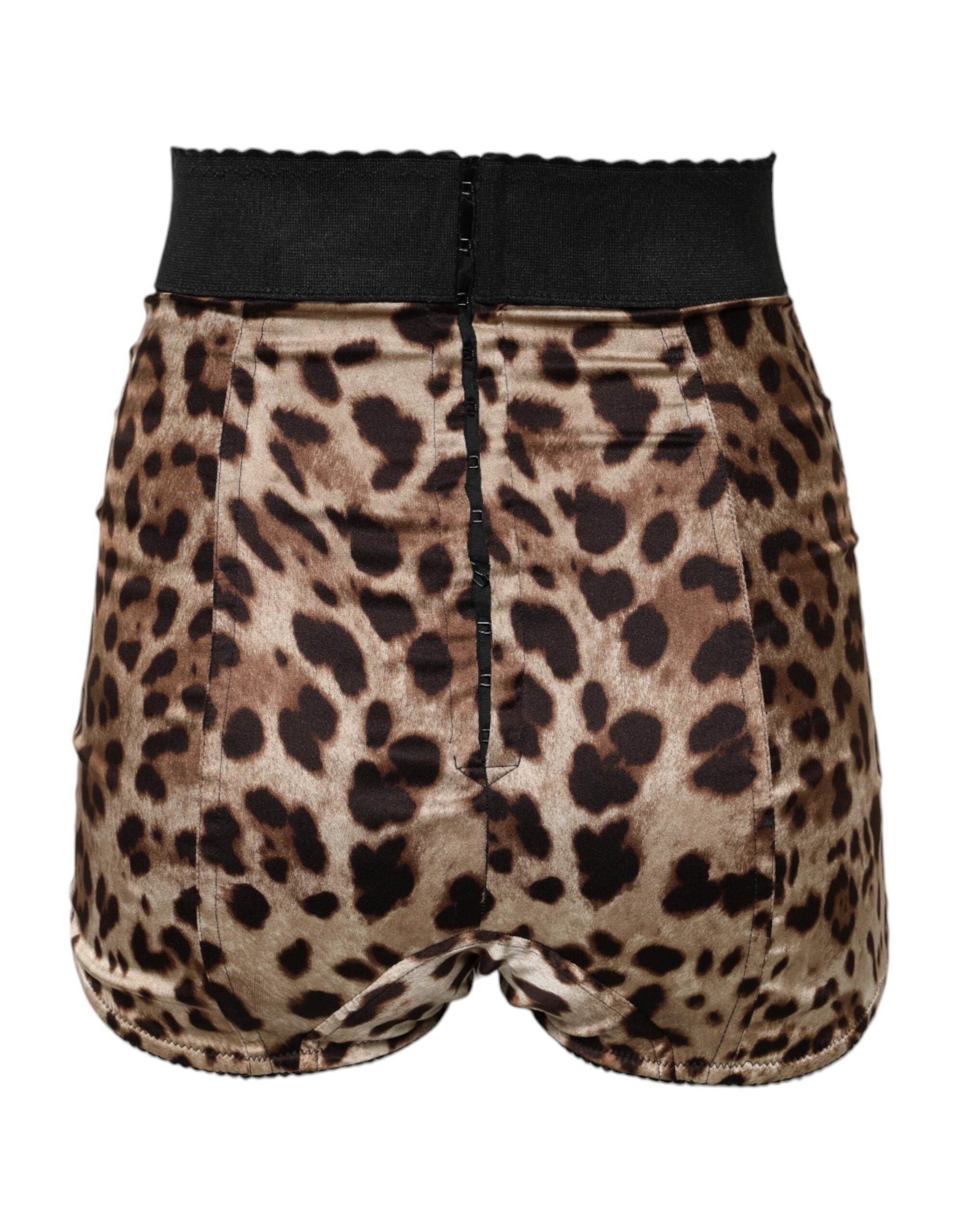 Dolce & Gabbana Brown Leopard High Waist Hot Pants Women's Shorts
