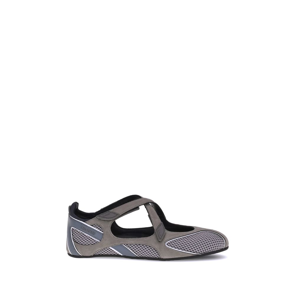 The Attico Gray Polyethylene Ballet Women's Flats