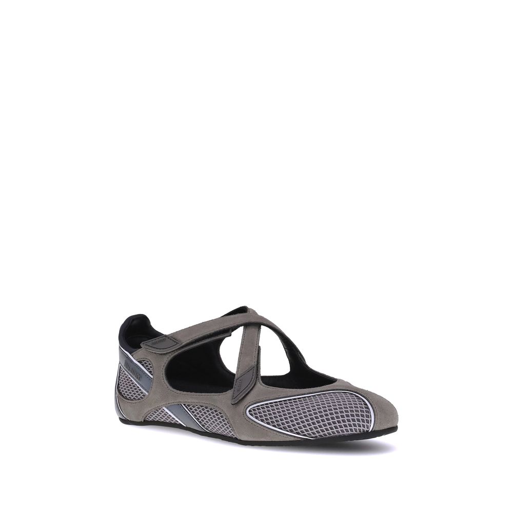 The Attico Gray Polyethylene Ballet Women's Flats