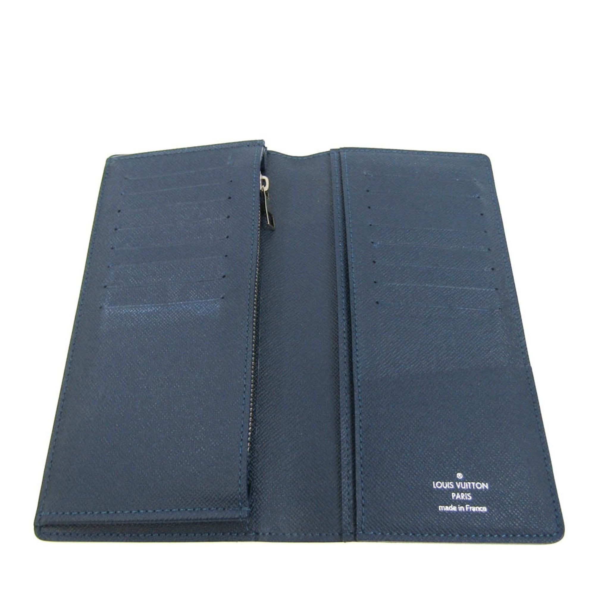 Louis Vuitton Portefeuille Brazza Navy Leather Wallet (Pre-Owned)