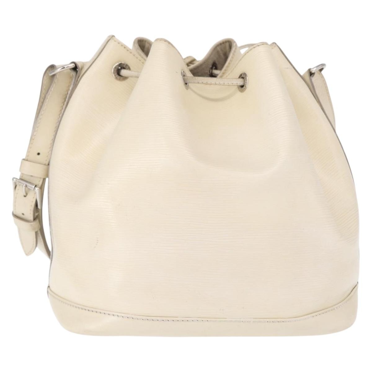 Louis Vuitton Petit Noe Epi Leather White Leather Shoulder Bag Bag (Pre-Owned)
