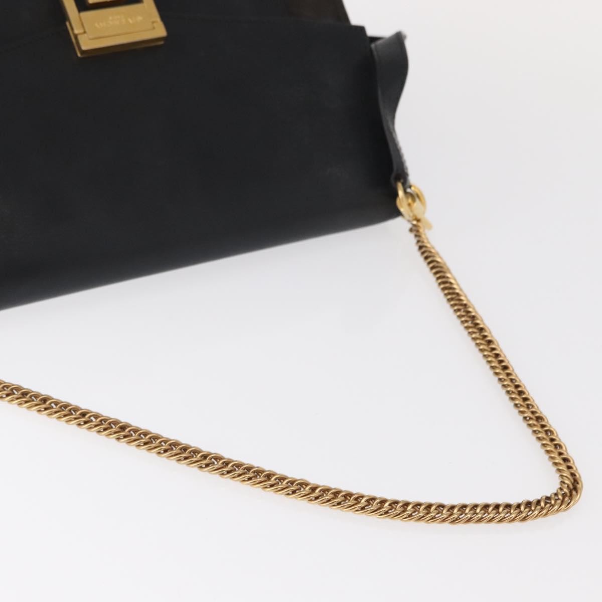 Givenchy Gv3 Flap Leather Black Leather Shoulder Bag Bag (Pre-Owned)