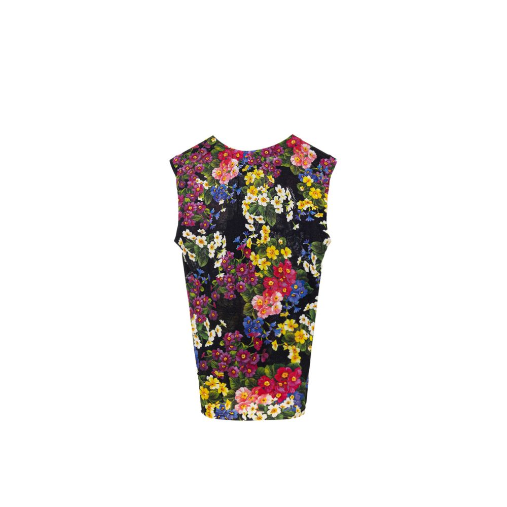 Dolce & Gabbana Black Cashmere Tank Women's Top
