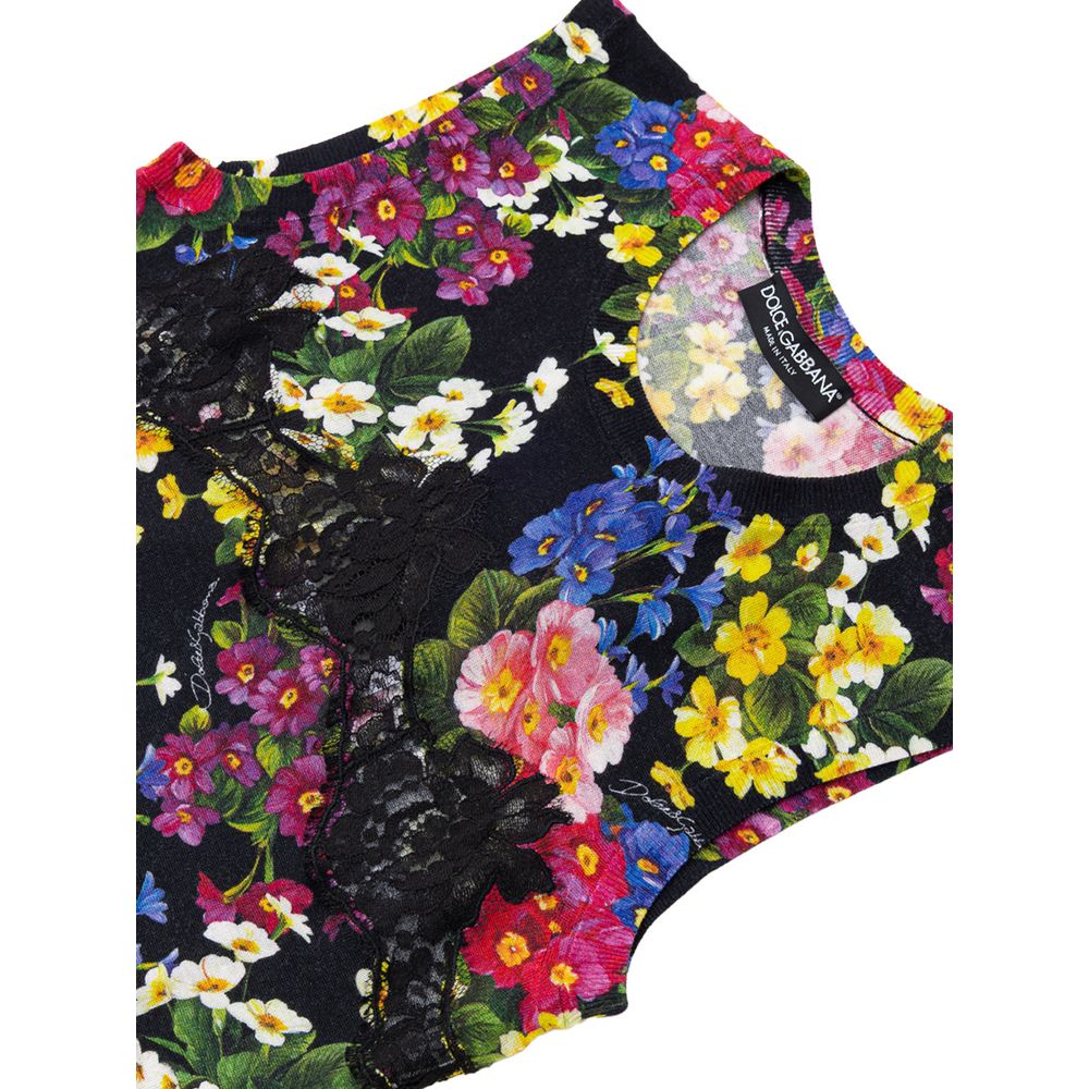 Dolce & Gabbana Black Cashmere Tank Women's Top