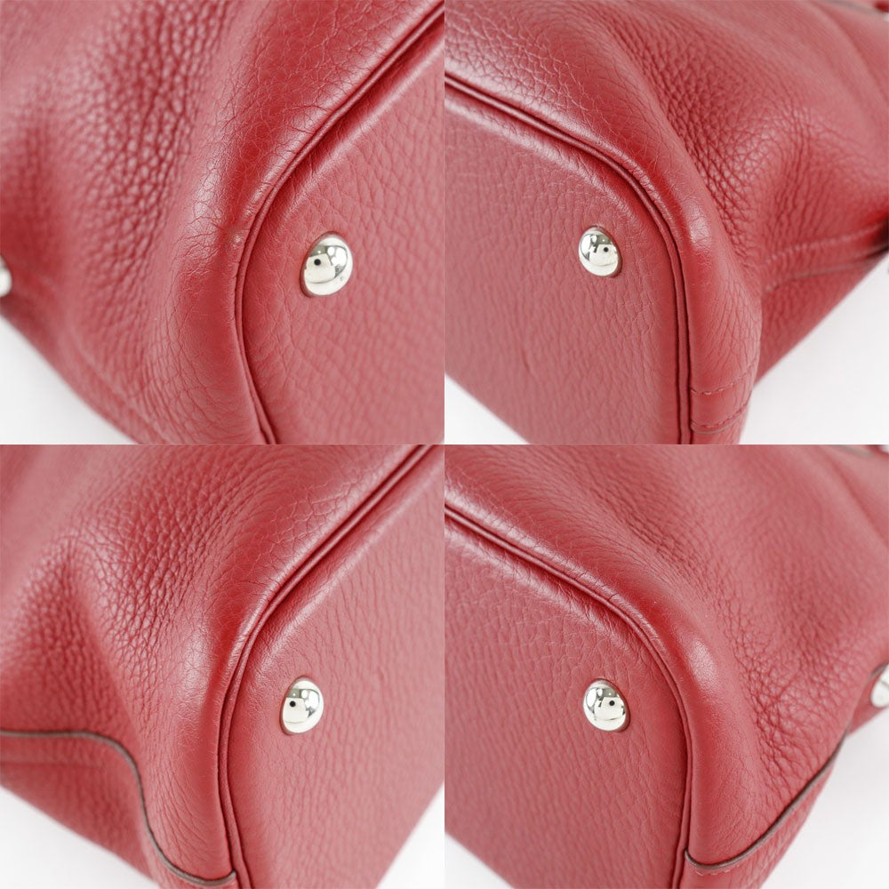 Hermes Bolide Clemence Red Leather Handbag (Pre-Owned)
