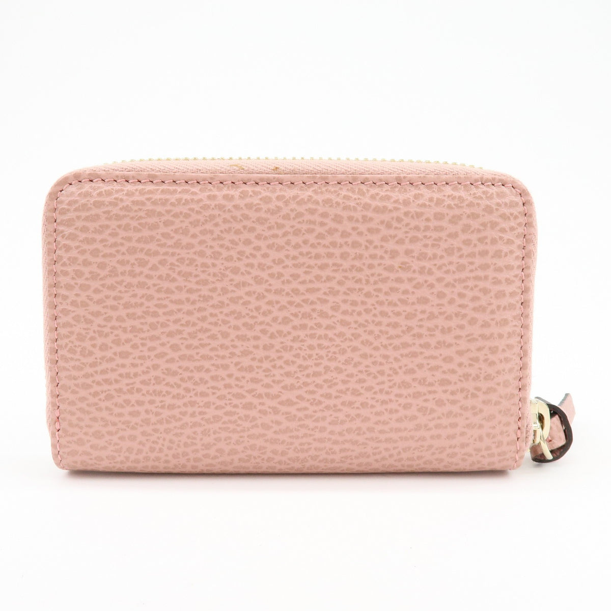 Gucci Swing Zip Around Leather Pink Leather Wallets Accessory (Pre-Owned)
