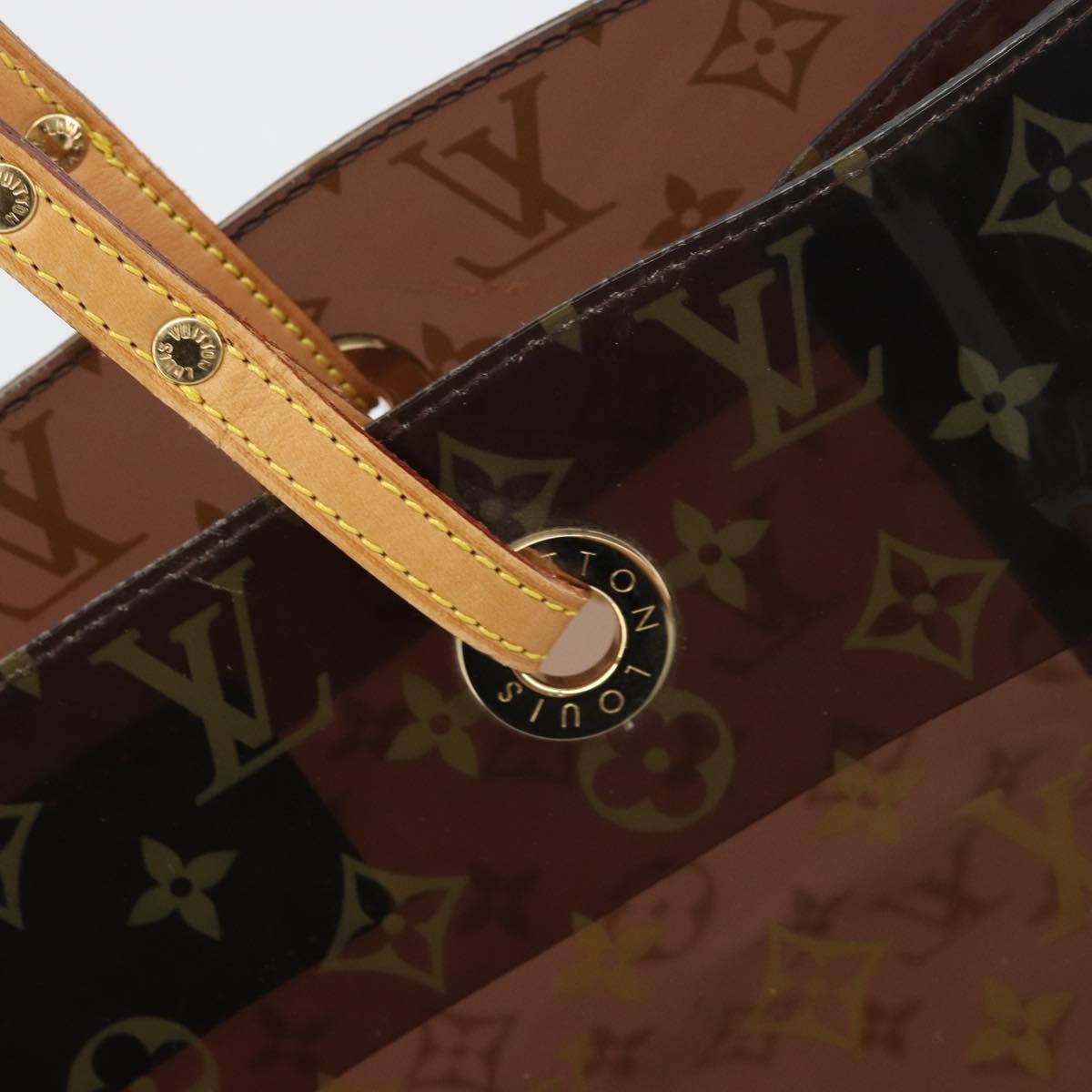 Louis Vuitton Ambre Sac Cabas Monogram Vinyl Brown Plastic Tote Bag Bag (Pre-Owned)
