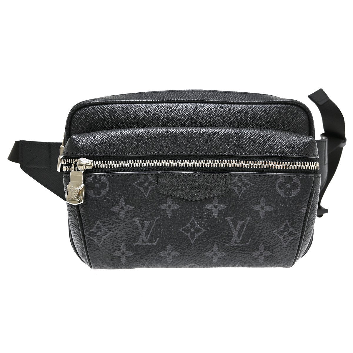 Louis Vuitton Outdoor Bumbag Monogram Taigarama Black Leather Shoulder Bag Bag (Pre-Owned)