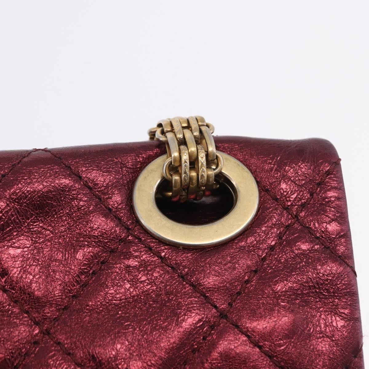Chanel Reissue 2.55 Flap Quilted Lambskin Red Leather Handbag (Pre-Owned)