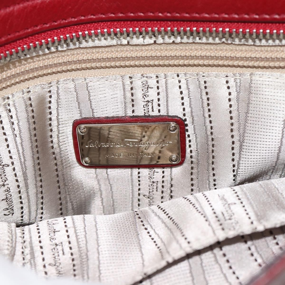 Salvatore Ferragamo Sofia Satchel Leather Red Leather Handbag (Pre-Owned)
