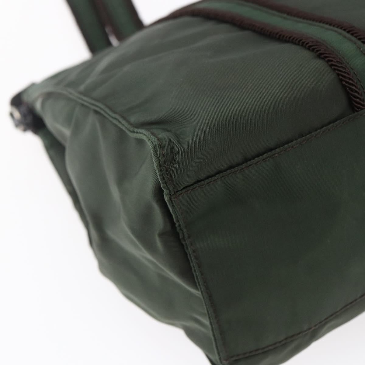 Prada Vintage Tote Tessuto Khaki Nylon Tote Bag Bag (Pre-Owned)