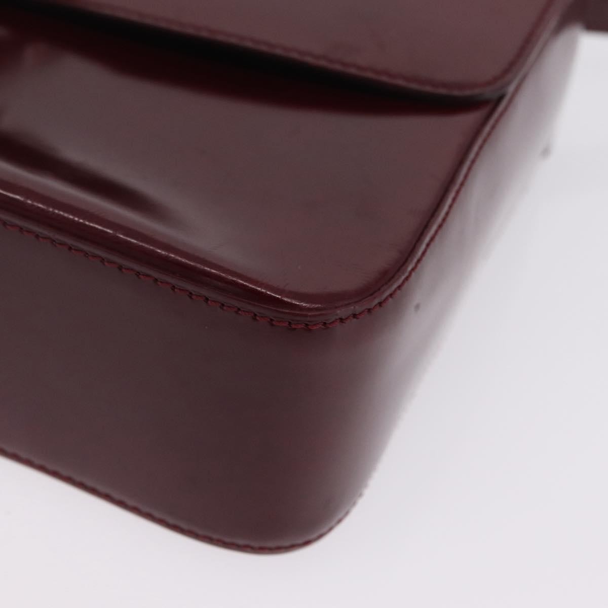 Cartier Panthère Shoulder Patent Leather Burgundy Patent_Leather Shoulder Bag Bag (Pre-Owned)