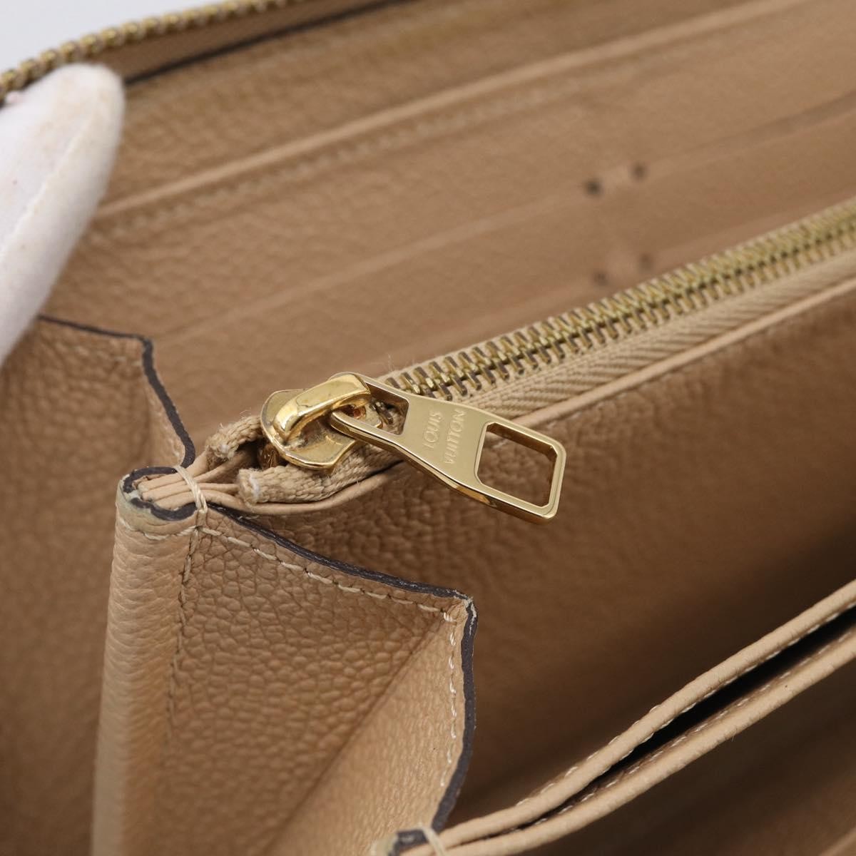 Louis Vuitton Zippy Monogram Empreinte Leather Beige Leather Wallets Accessory (Pre-Owned)