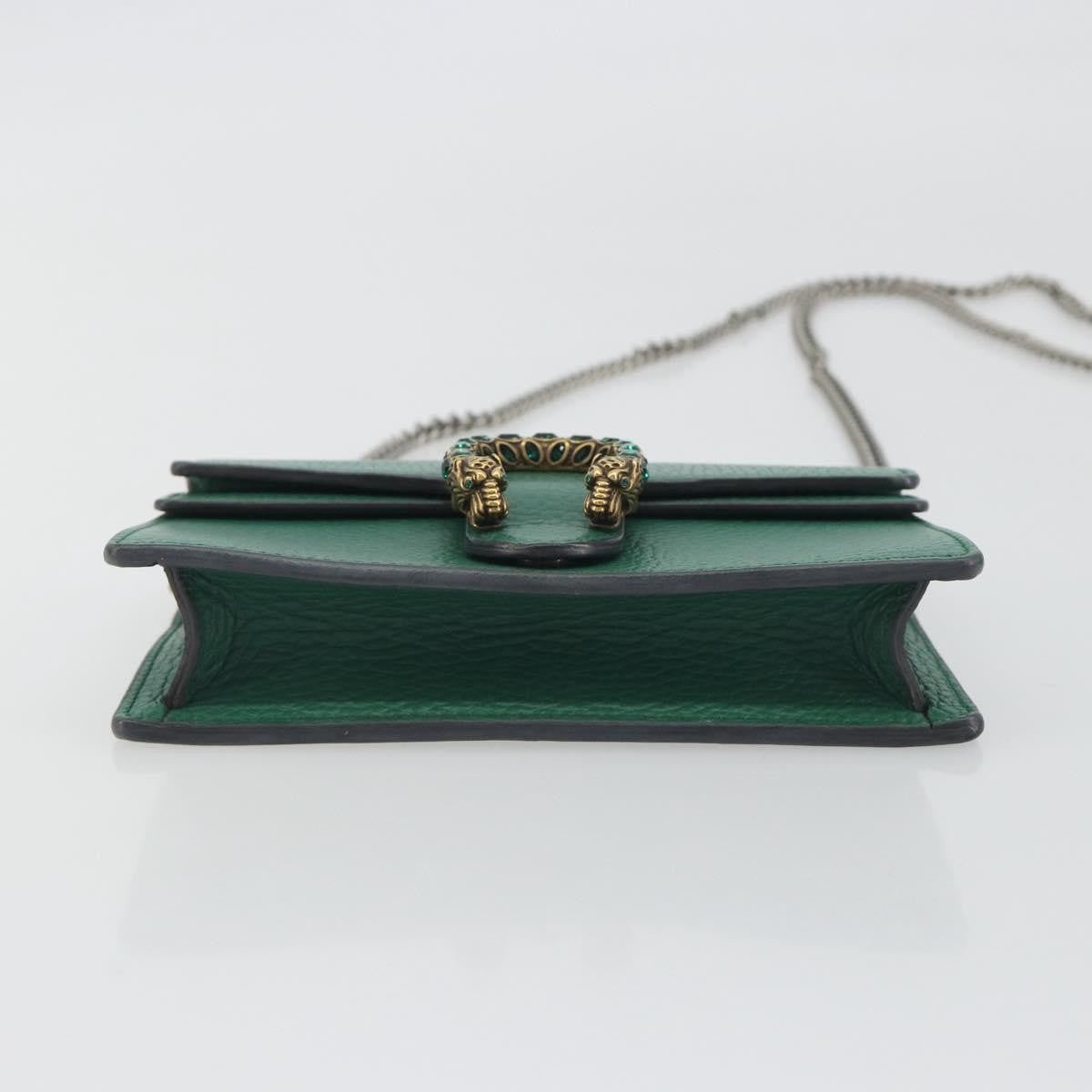 Gucci Dionysus Leather Green Leather Shoulder Bag Bag (Pre-Owned)