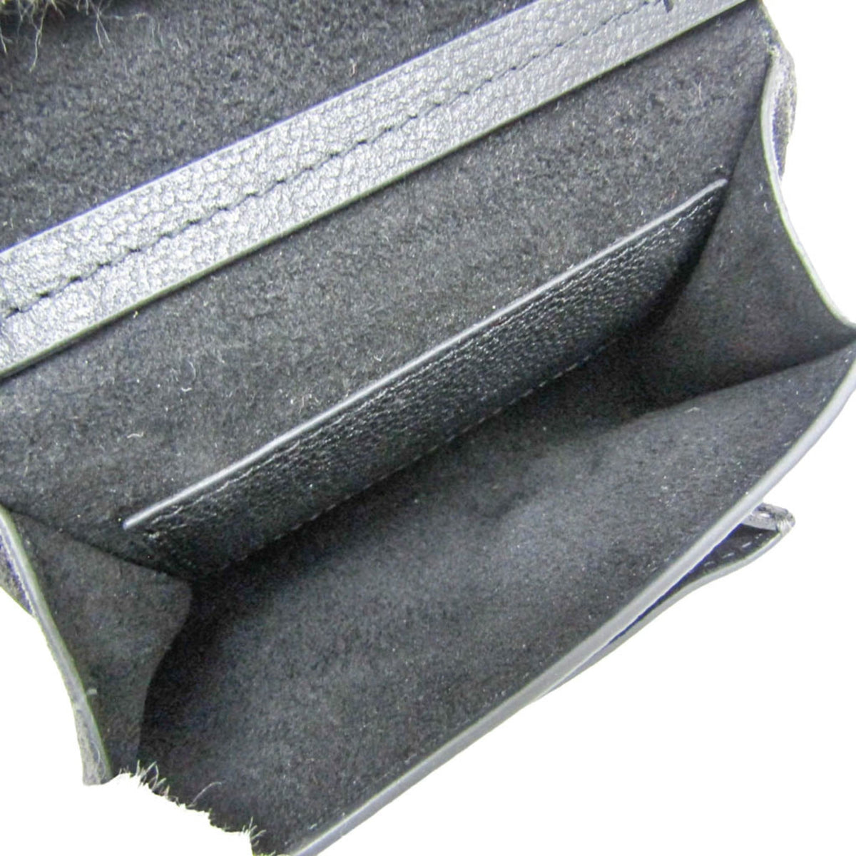 Givenchy Gv3 Flap Leather With Suede Black Leather Handbag (Pre-Owned)