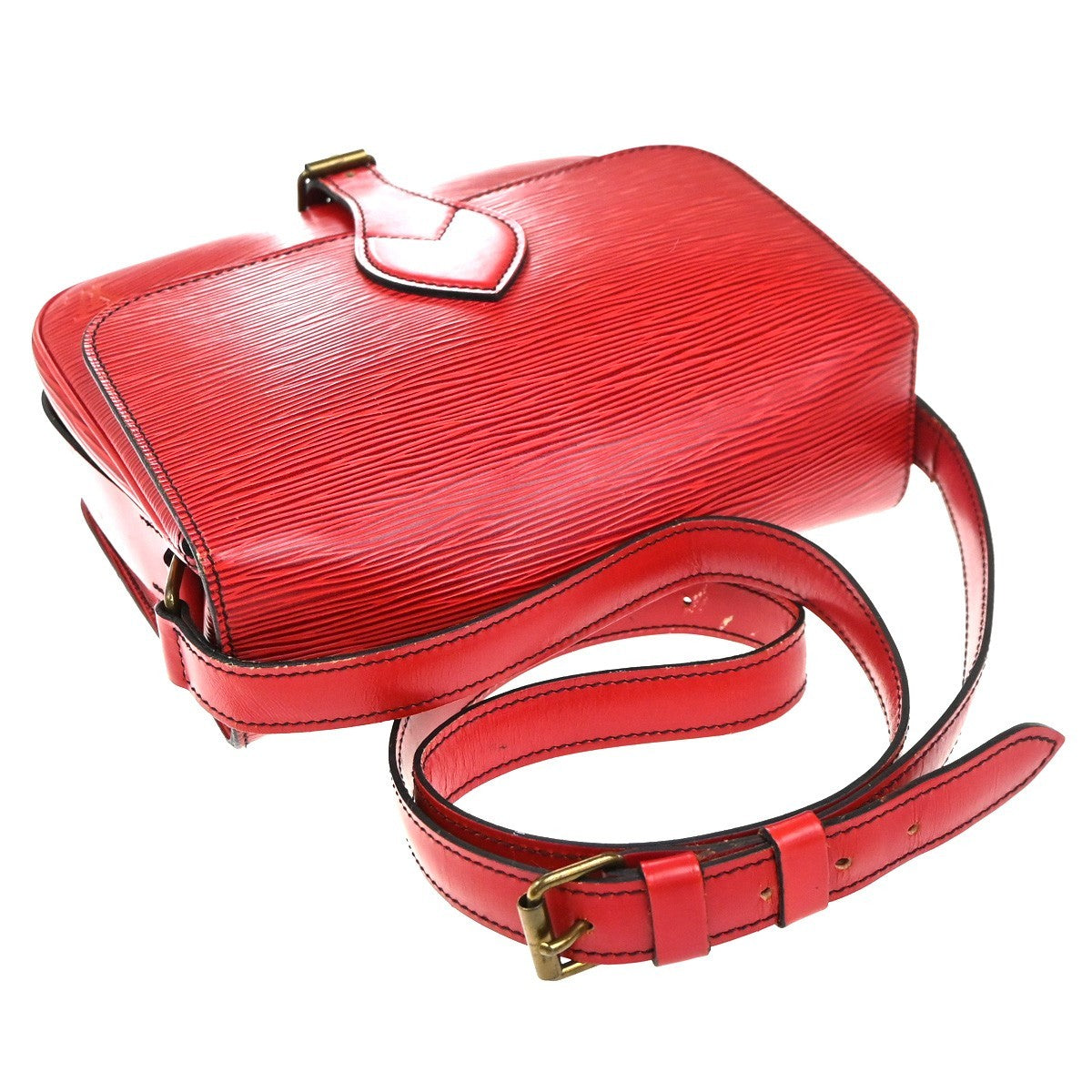 Louis Vuitton Cartouchiere Epi Leather Red Leather Shoulder Bag Bag (Pre-Owned)