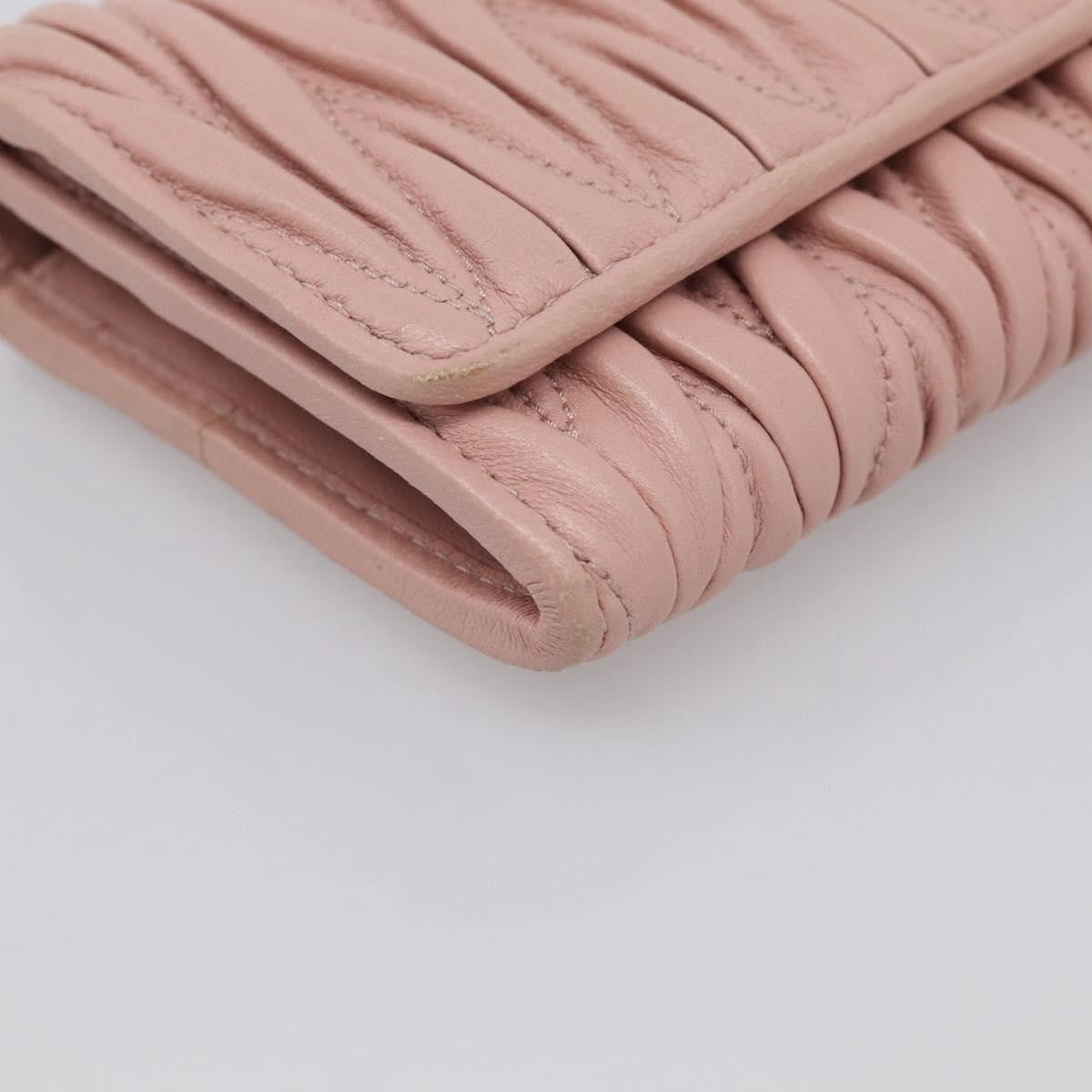 Miu Miu Matelasse Leather Pink Leather Wallets Accessory (Pre-Owned)