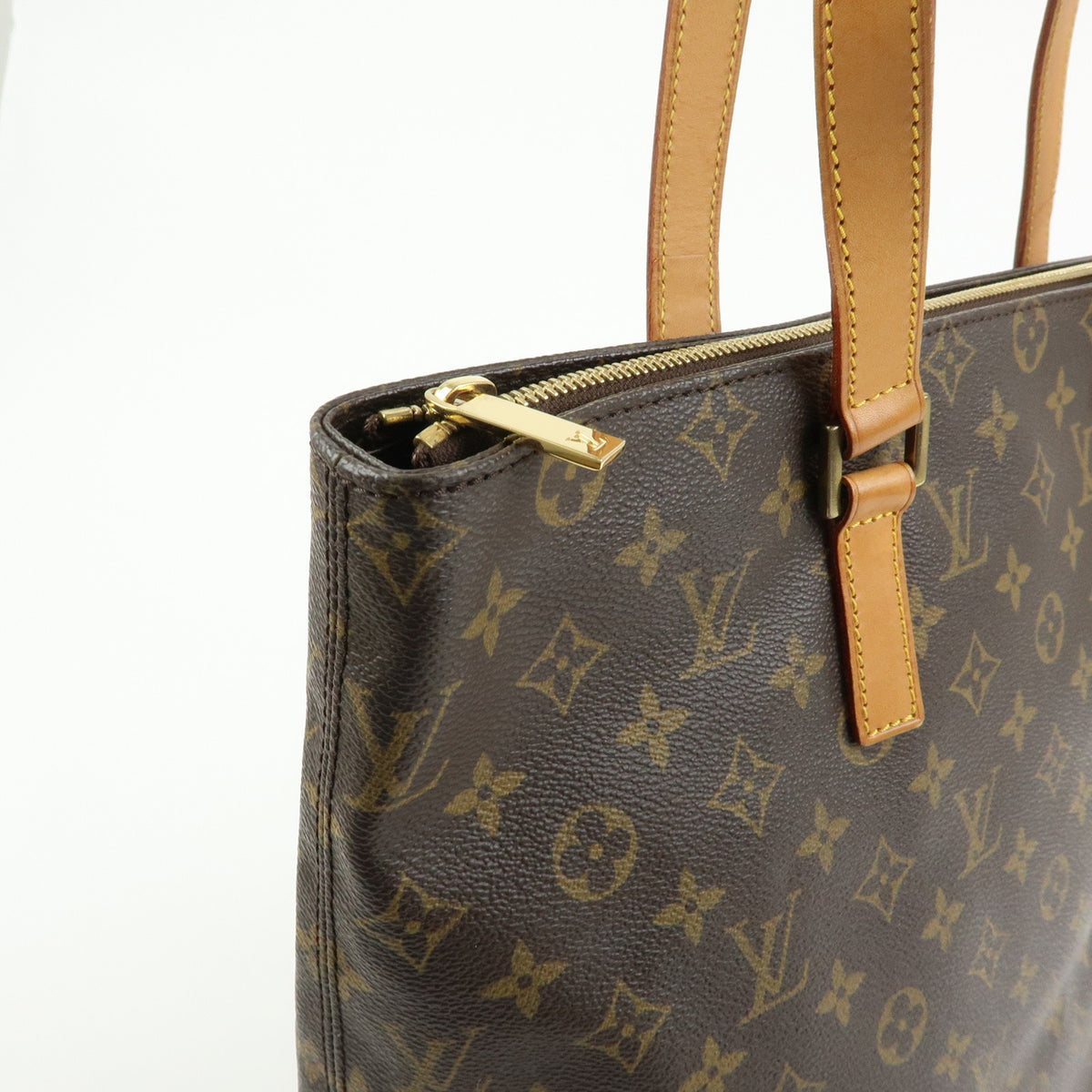 Louis Vuitton Cabas Mezzo Monogram Canvas Brown Canvas Tote Bag Bag (Pre-Owned)