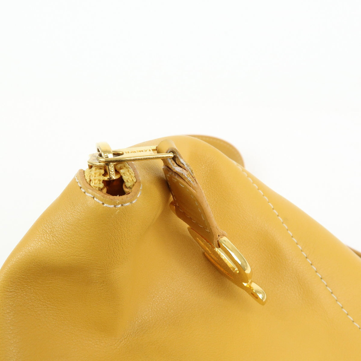 Loewe Anton Leather Yellow Leather Backpack Bag (Pre-Owned)