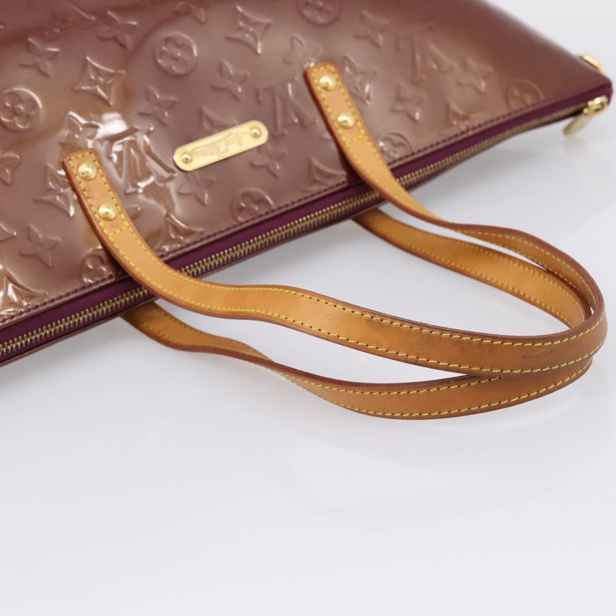 Louis Vuitton Bellevue Monogram Vernis Purple Patent_Leather Handbag (Pre-Owned)