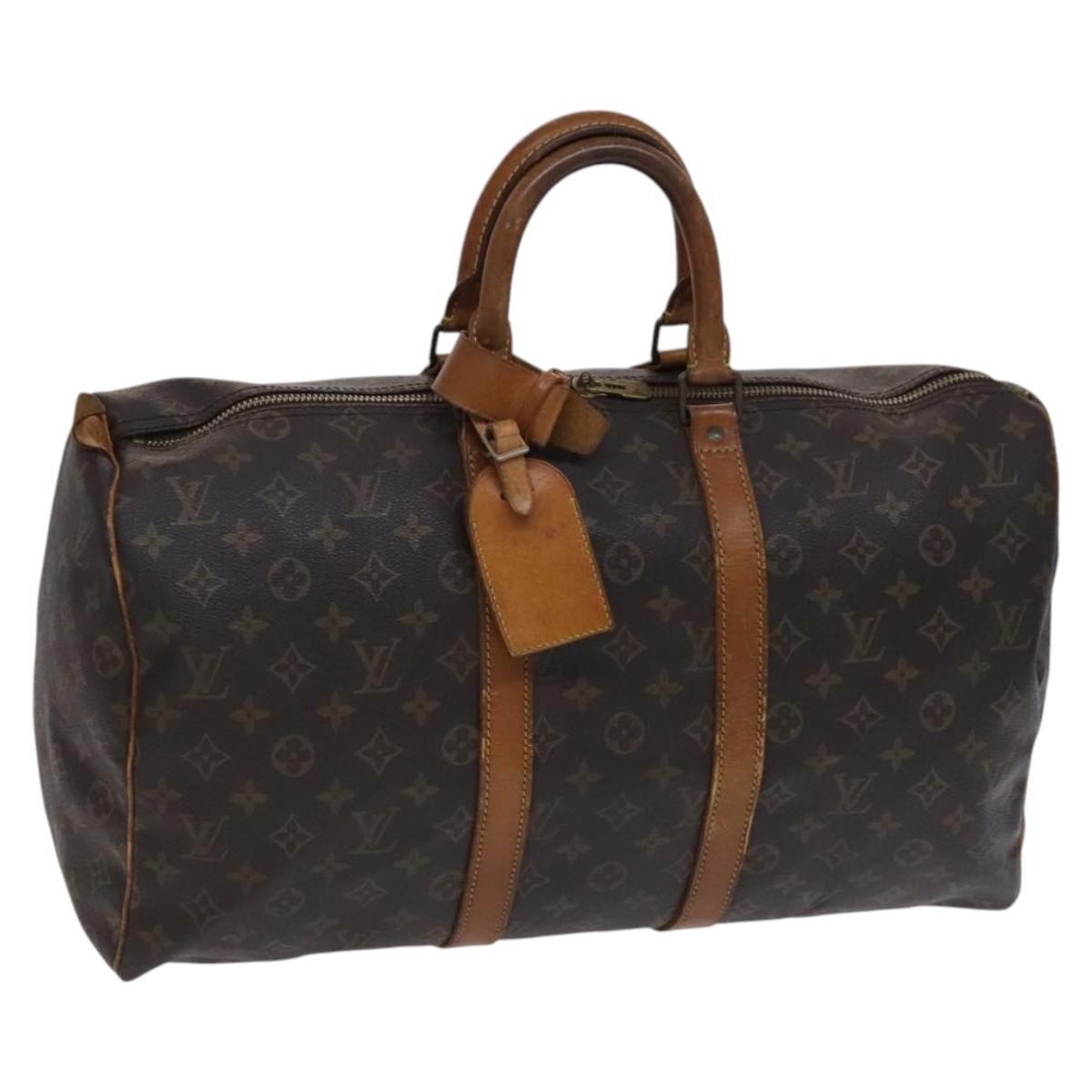 Louis Vuitton Keepall Monogram Canvas Brown Canvas Travel Bag Bag (Pre-Owned)