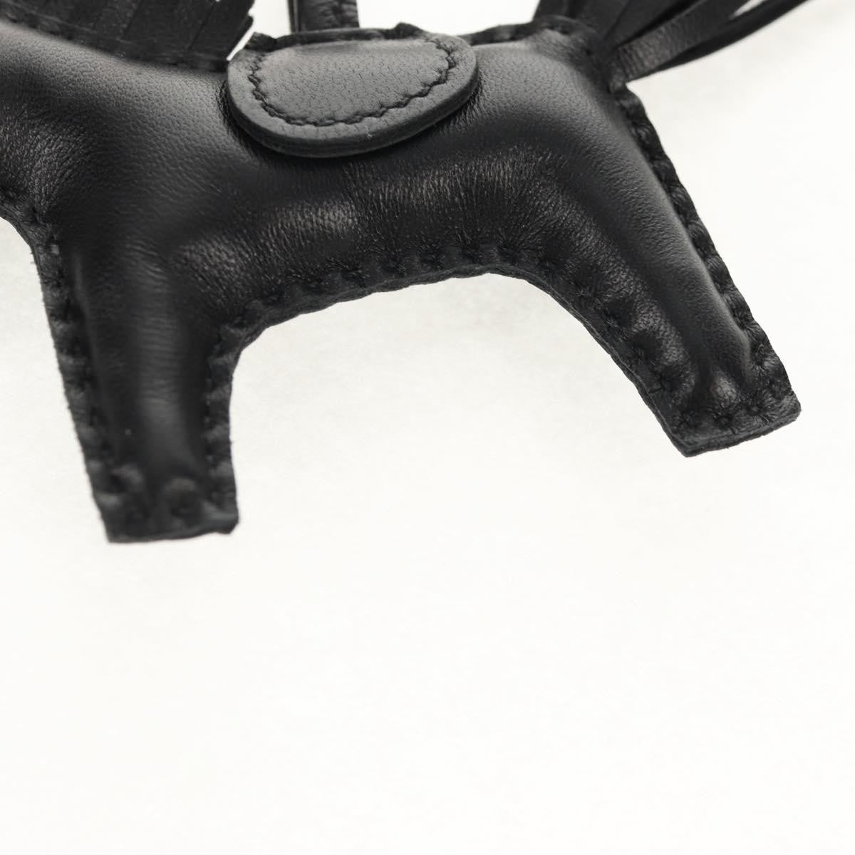 Hermes So Black Grigri Rodeo Bag Charm Leather Black Leather Charms And Keychains Accessory (Pre-Owned)