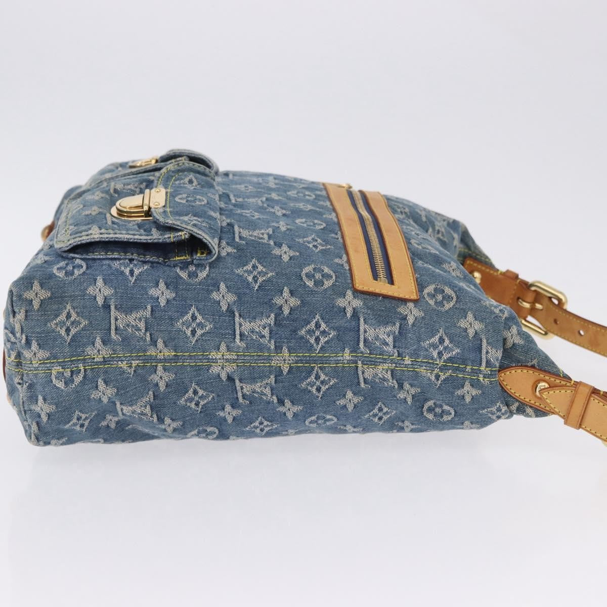 Louis Vuitton Baggy Grand Modèle Denim Blue Canvas Handbag (Pre-Owned)