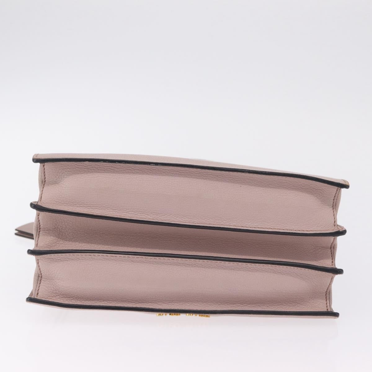 Miu Miu Madras Convertible Compartment Leather Beige Leather Tote Bag Bag (Pre-Owned)