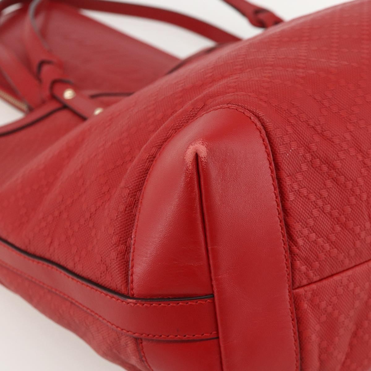 Gucci Craft Tote Diamante Leather Red Pvc Tote Bag Bag (Pre-Owned)
