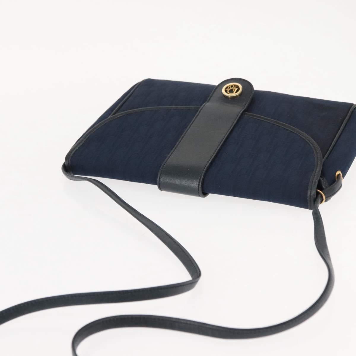 Christian Dior Vintage Trotter Canvas Navy Canvas Shoulder Bag Bag (Pre-Owned)