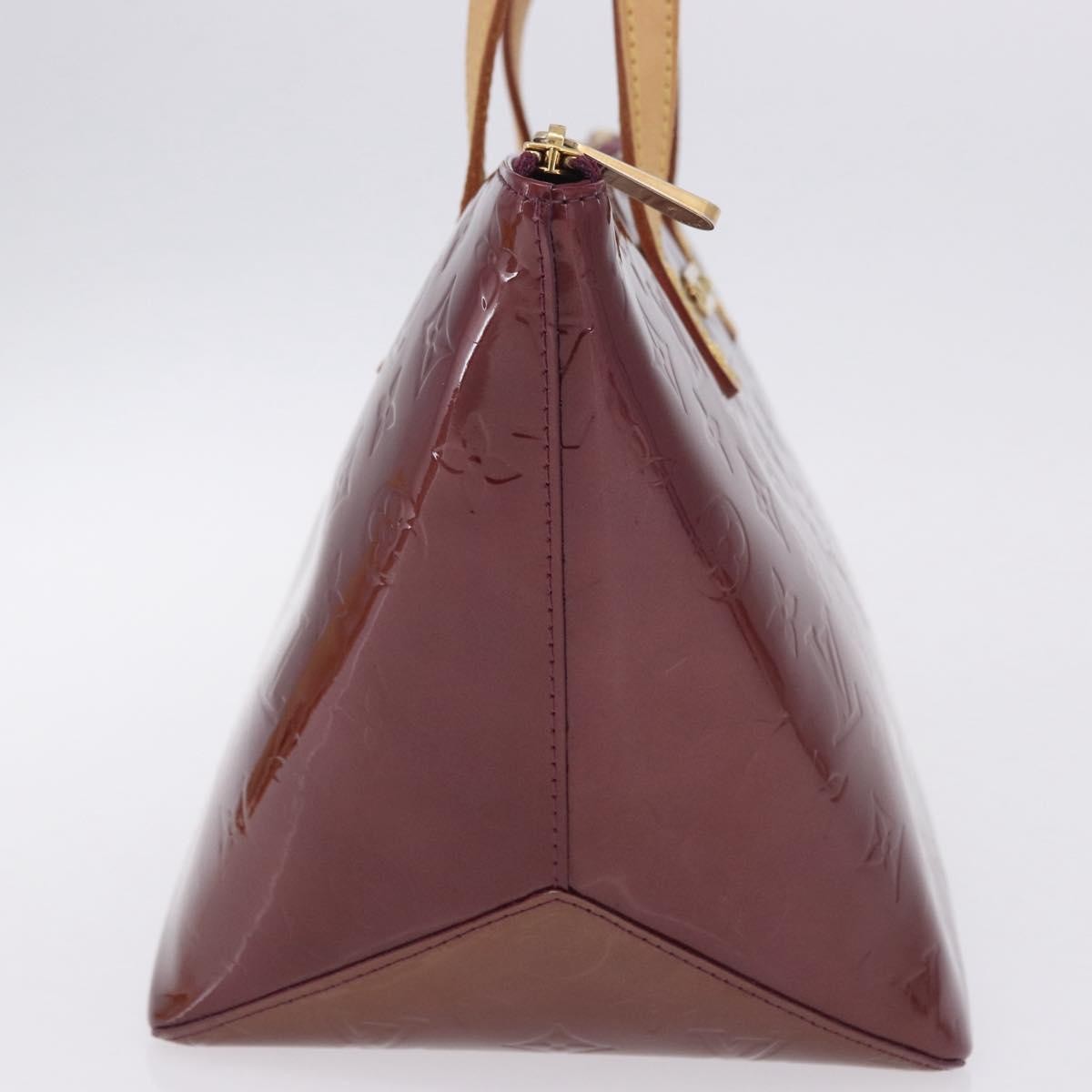 Louis Vuitton Bellevue Monogram Vernis Burgundy Patent_Leather Handbag (Pre-Owned)