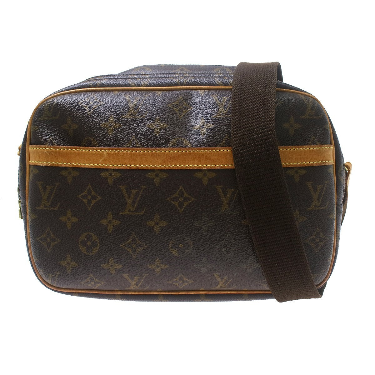 Louis Vuitton Reporter Monogram Canvas Brown Canvas Shoulder Bag Bag (Pre-Owned)