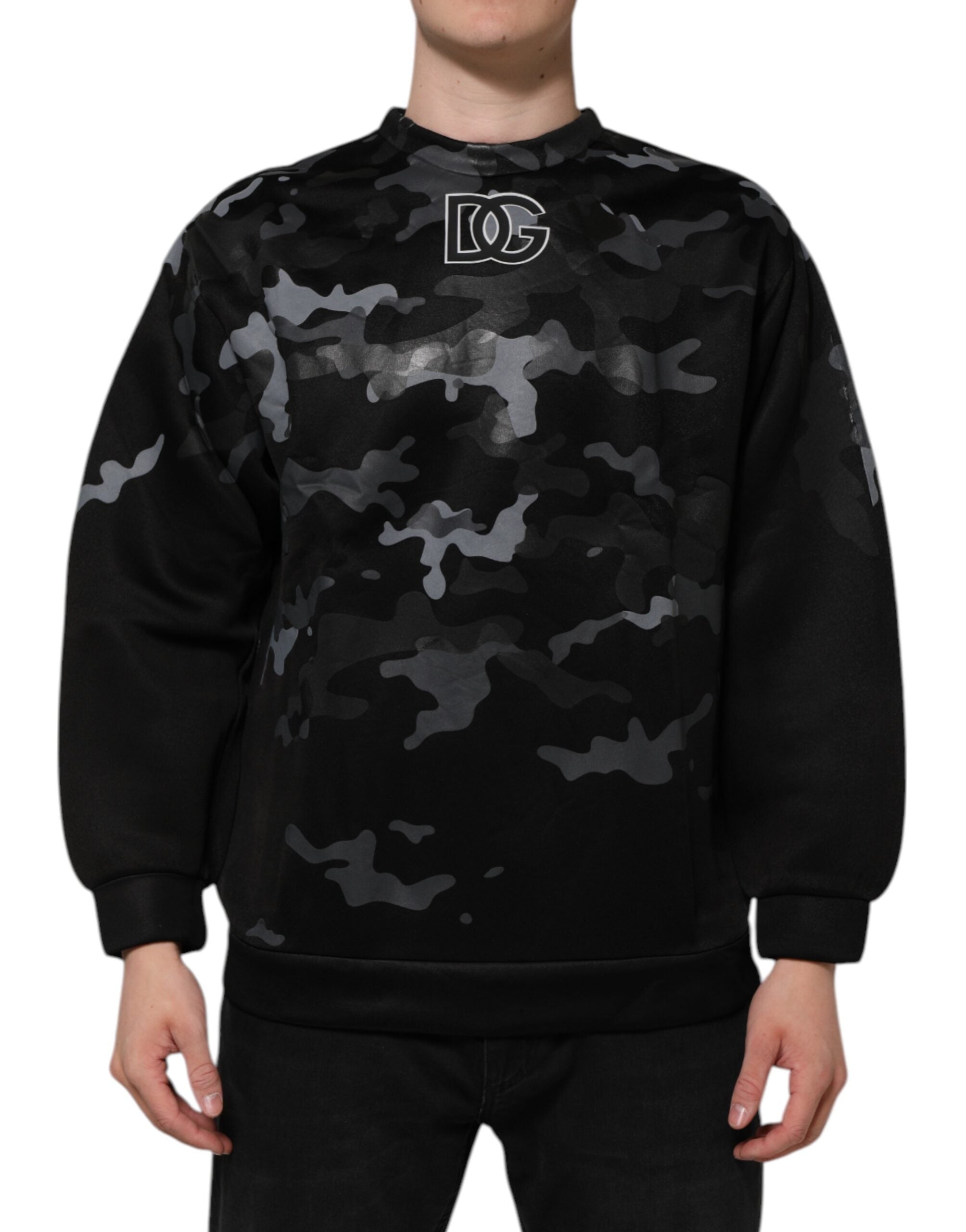 Dolce & Gabbana Black Camouflage Pullover Sweatshirt Men's Sweater (Pre-Owned)