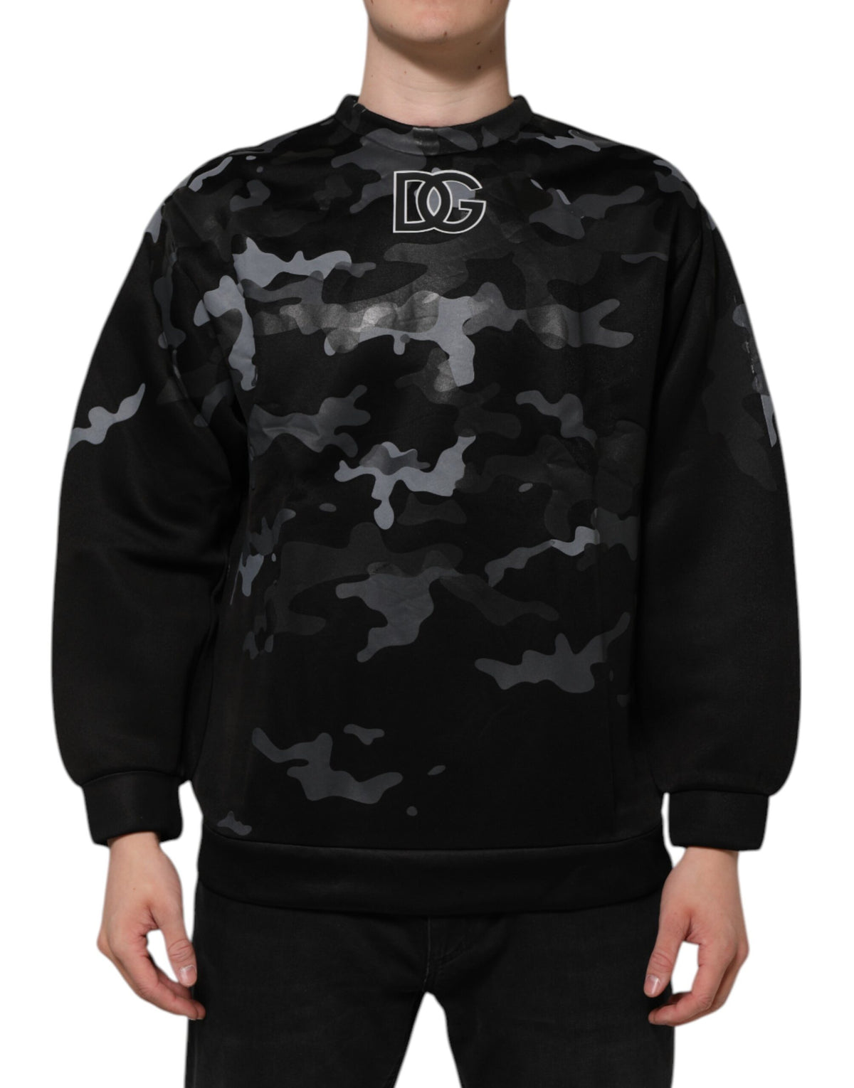 Dolce & Gabbana Black Camouflage Pullover Sweatshirt Men's Sweater (Pre-Owned)