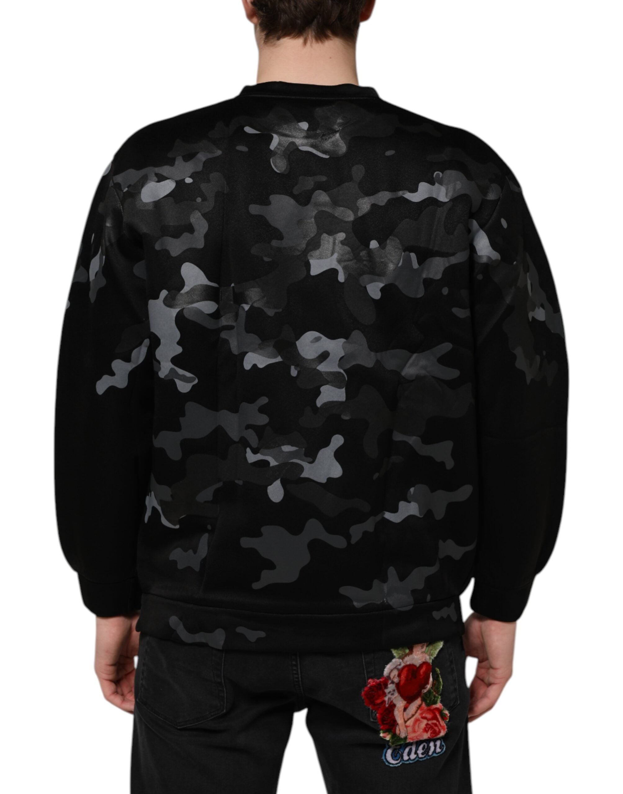 Dolce & Gabbana Black Camouflage Pullover Sweatshirt Men's Sweater (Pre-Owned)