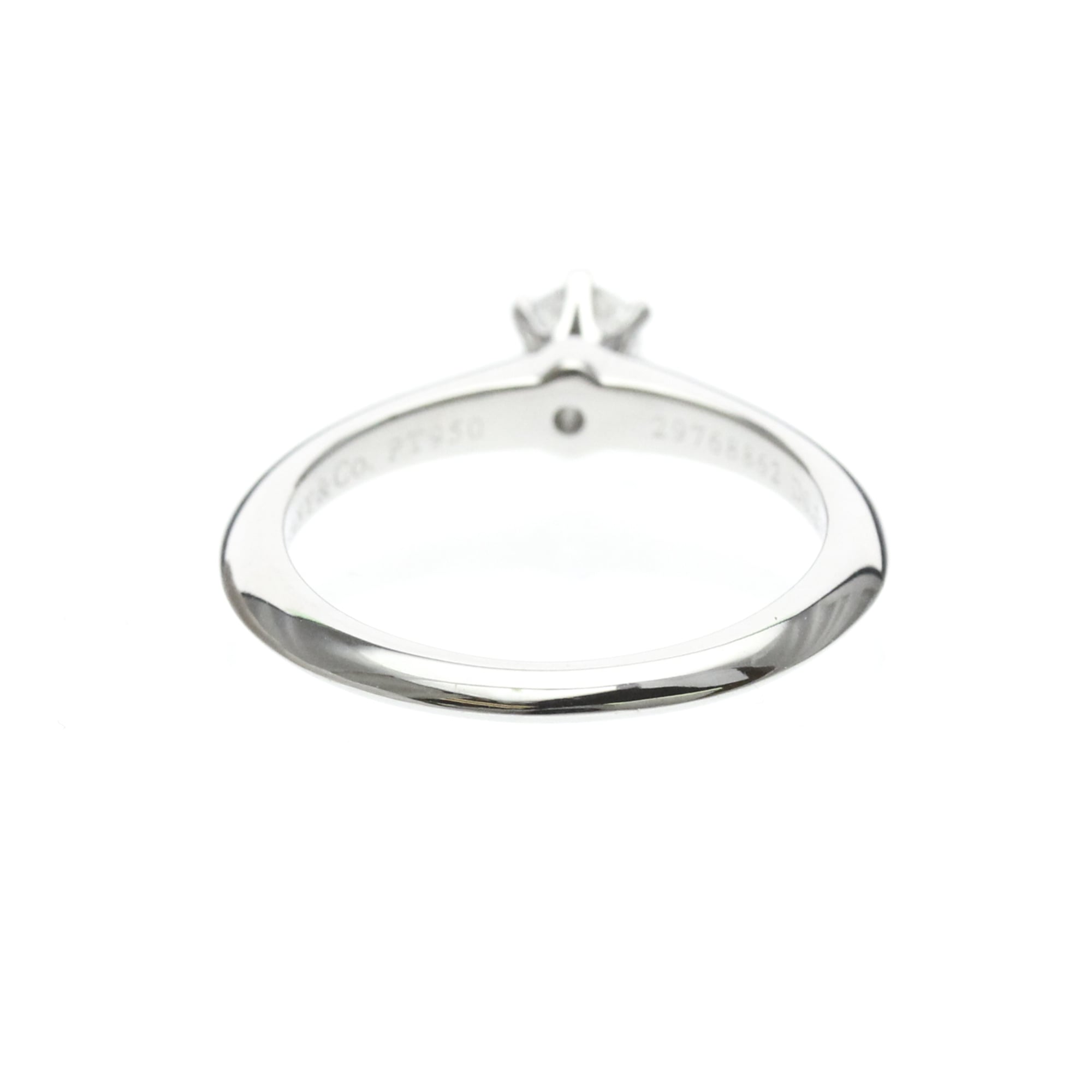 Tiffany & Co. Tiffany Setting Solitaire Platinum With Diamond Silver Platinum Ring Jewelry (Pre-Owned)