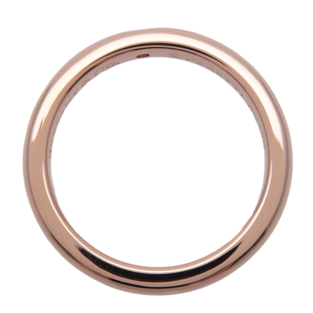 Tiffany & Co. Elsa Peretti 1 Diamond Stacking Band 18K Rose Gold With Diamond Gold Rose_Gold Ring Jewelry (Pre-Owned)